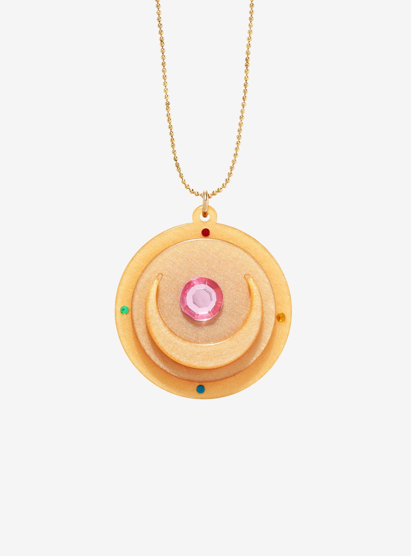 Sailor Moon Transformation Brooch Necklace, , alternate