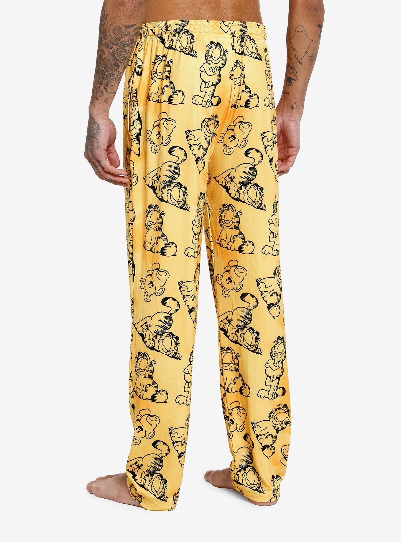 Garfield Allover Print Pajama Pants, ORANGE, alternate
