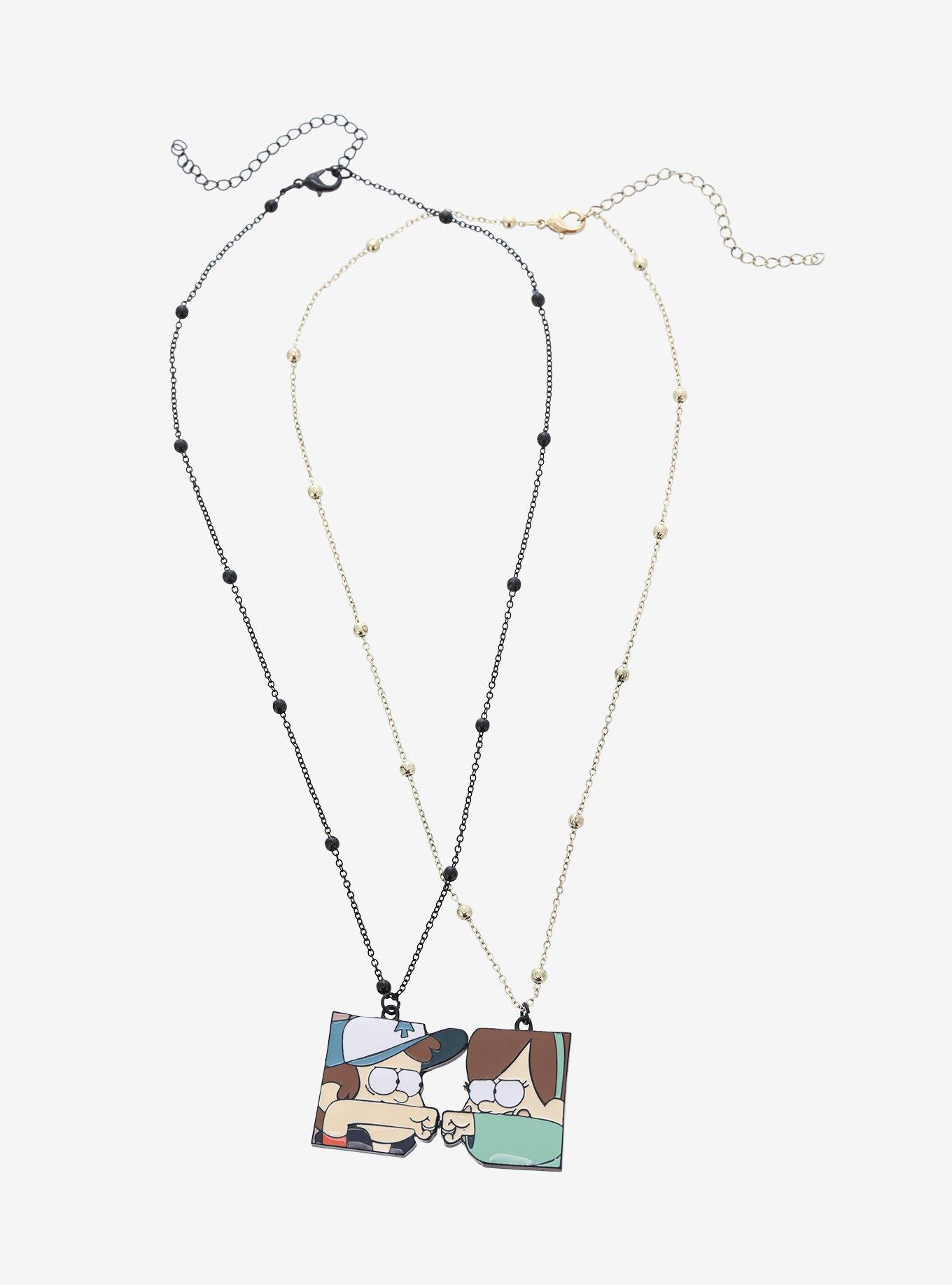 Disney Gravity Falls Dipper & Mabel Bestie Necklace Set - BoxLunch Exclusive, , alternate