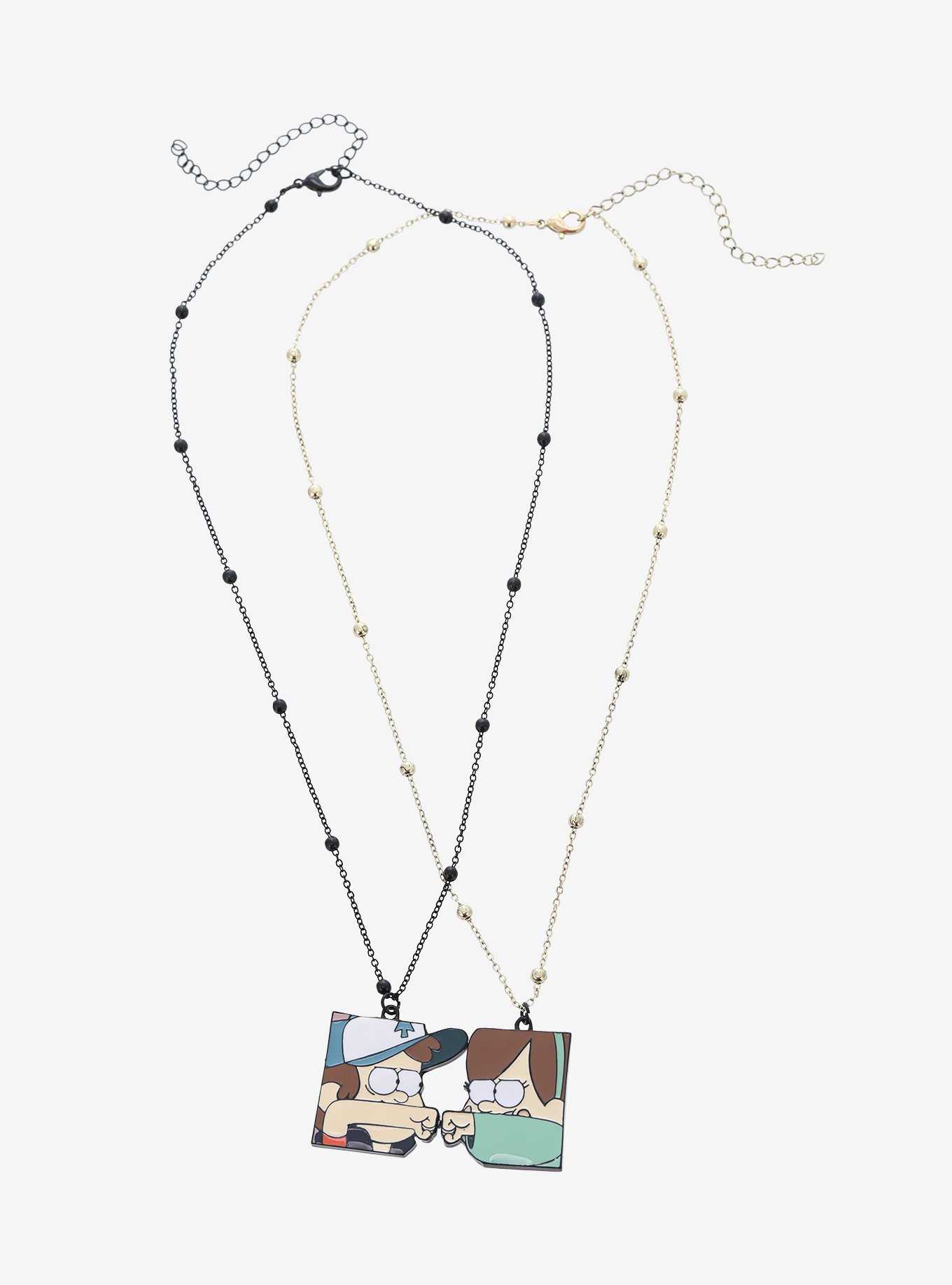 Disney Gravity Falls Dipper & Mabel Bestie Necklace Set - BoxLunch Exclusive, , hi-res