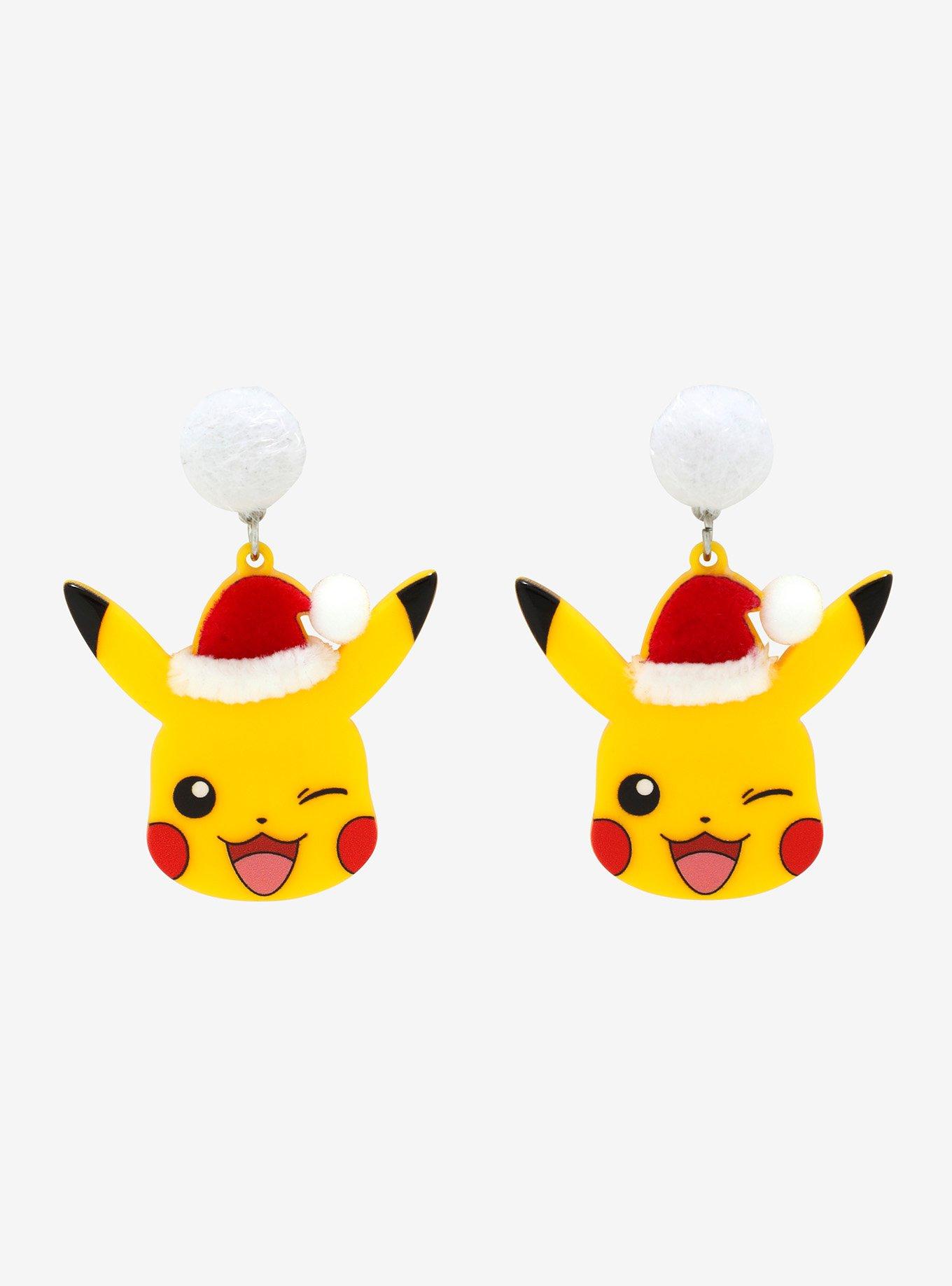 Pok&eacute;mon Pikachu Santa Hat Earrings - BoxLunch Exclusive, , alternate