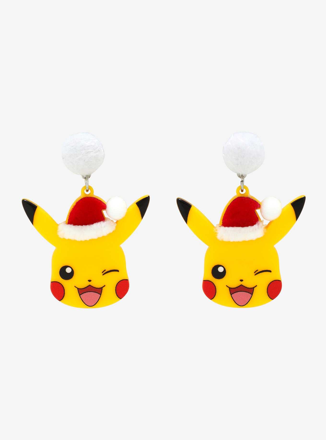Pokémon Pikachu Santa Hat Earrings - BoxLunch Exclusive, , hi-res