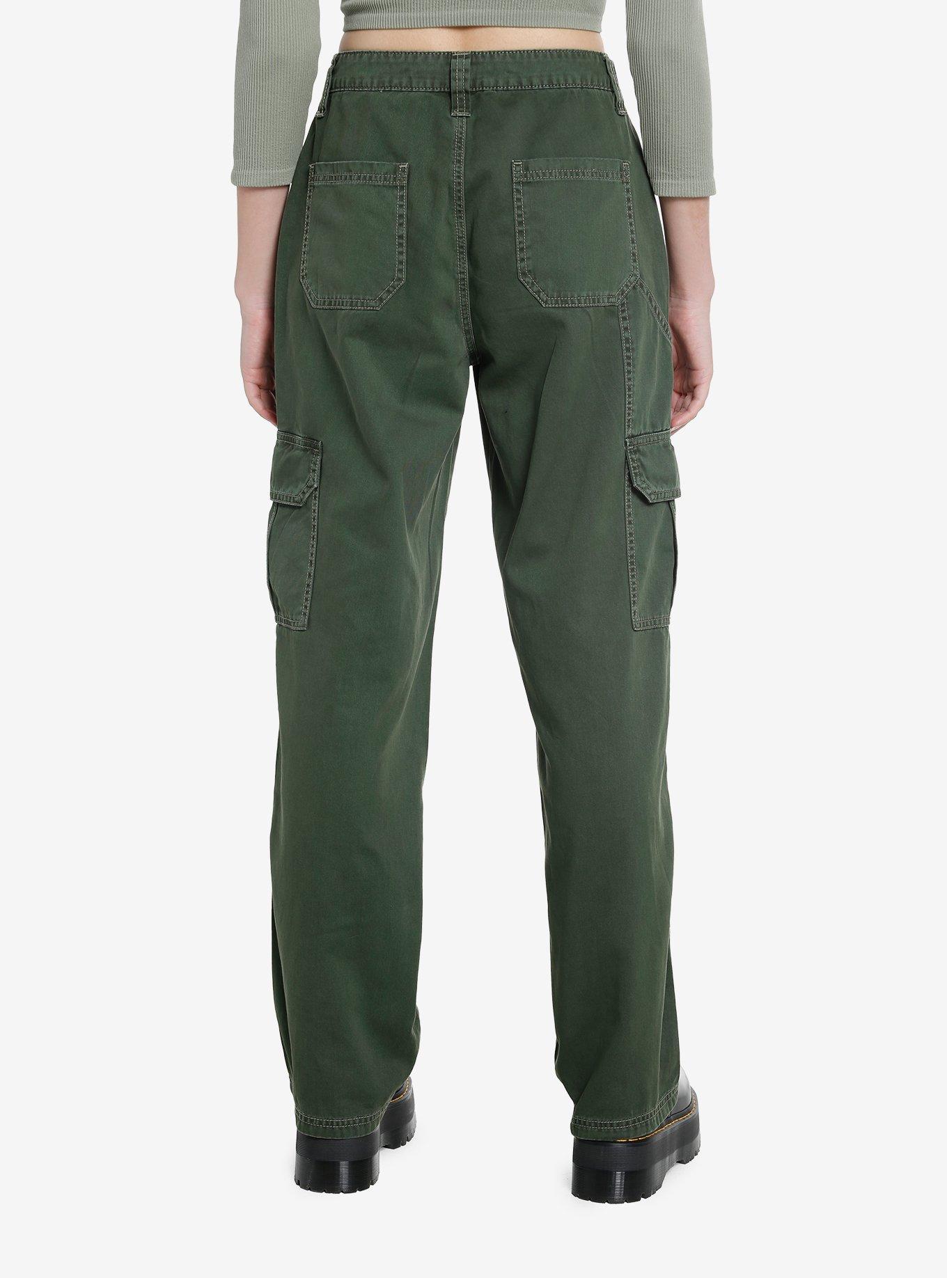 Olive Cargo Carpenter Pants, , alternate