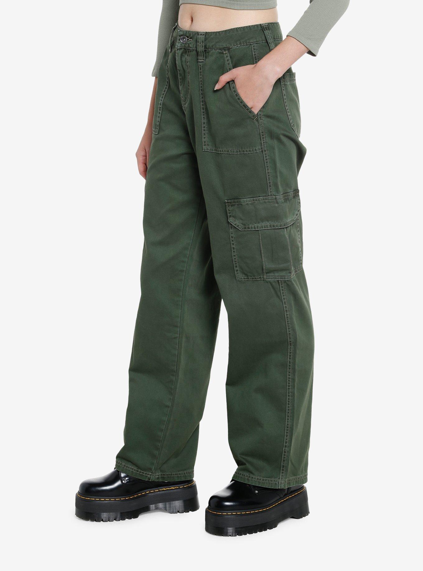 Olive Cargo Carpenter Pants, , alternate