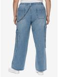 Indigo Cargo Carpenter Pants Plus Size, BLUE, alternate