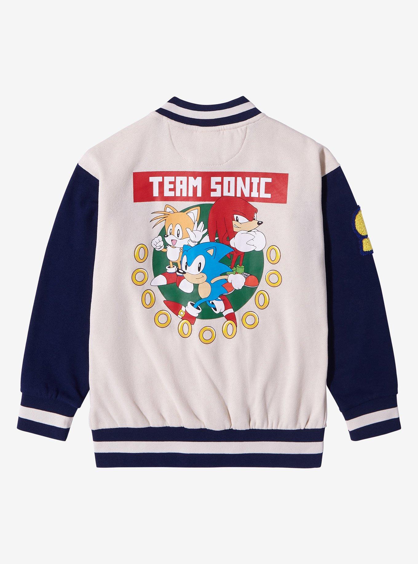 Sonic the Hedgehog Team Sonic Youth Varsity Jacket - BoxLunch Exclusive, BEIGE, alternate