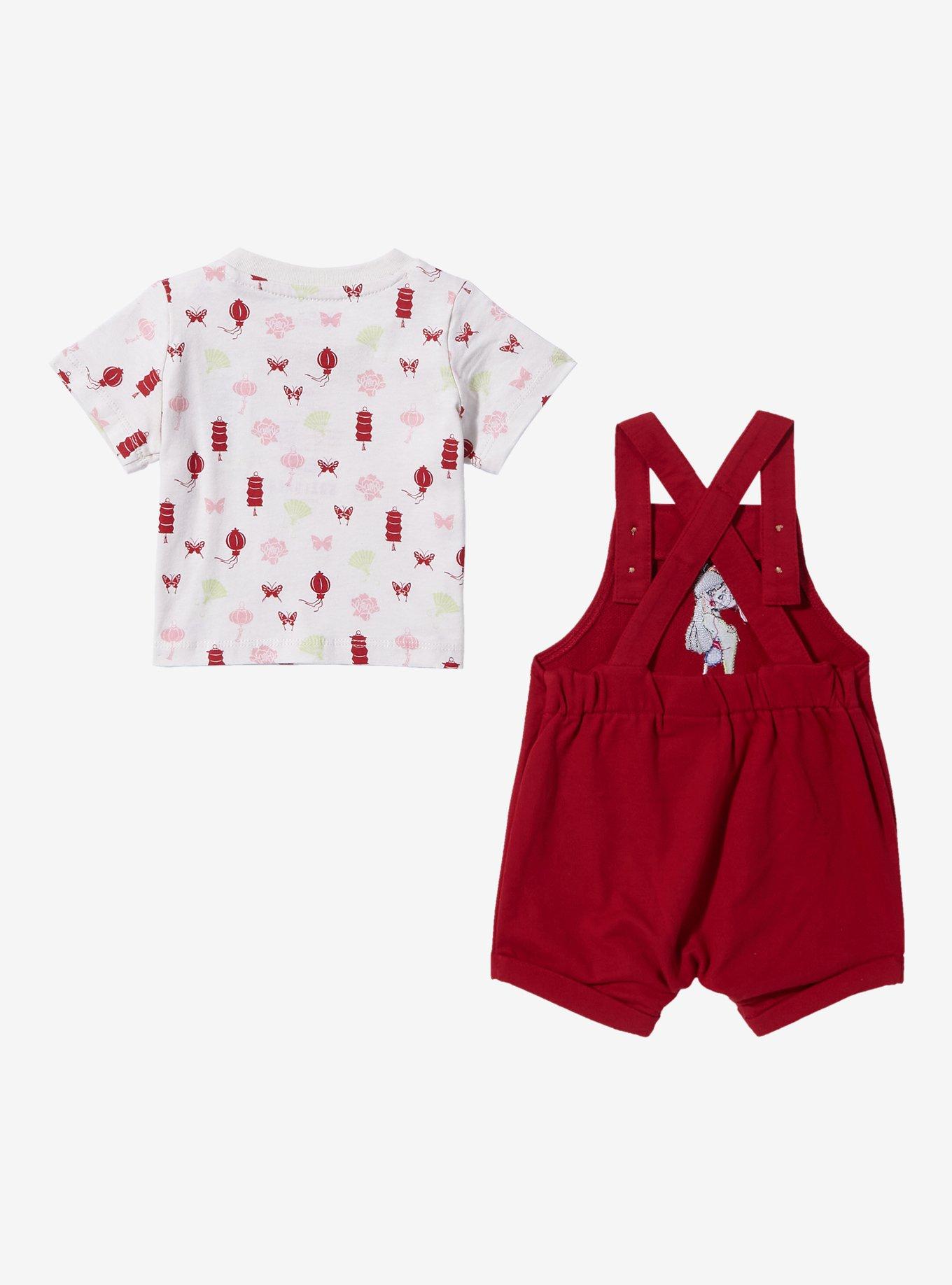 Our Universe Disney Mulan Infant Overall Set - BoxLunch Exclusive, RED, alternate