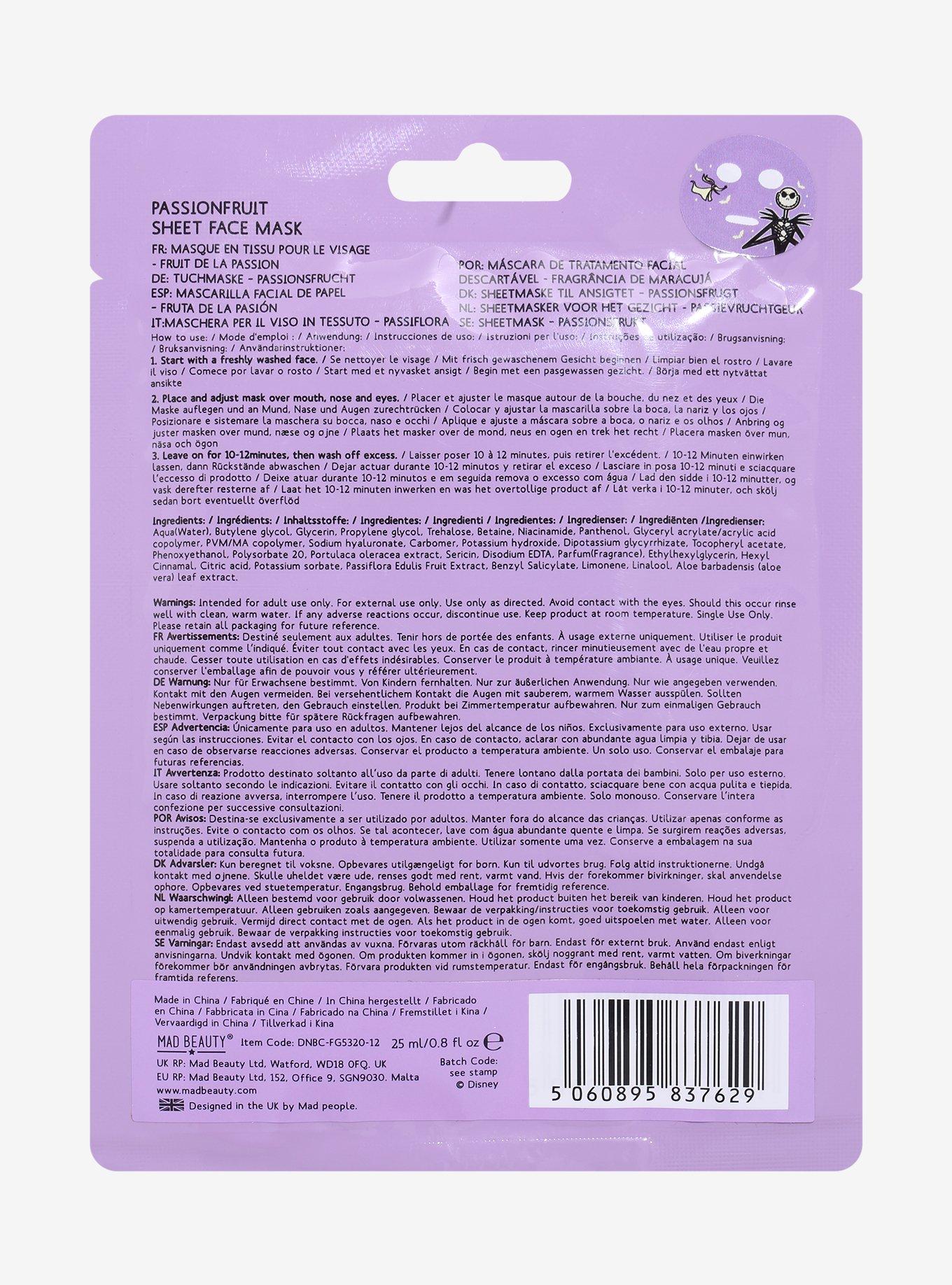 Disney The Nightmare Before Christmas Jack Skellington Moonlight Chills Face Mask, , alternate