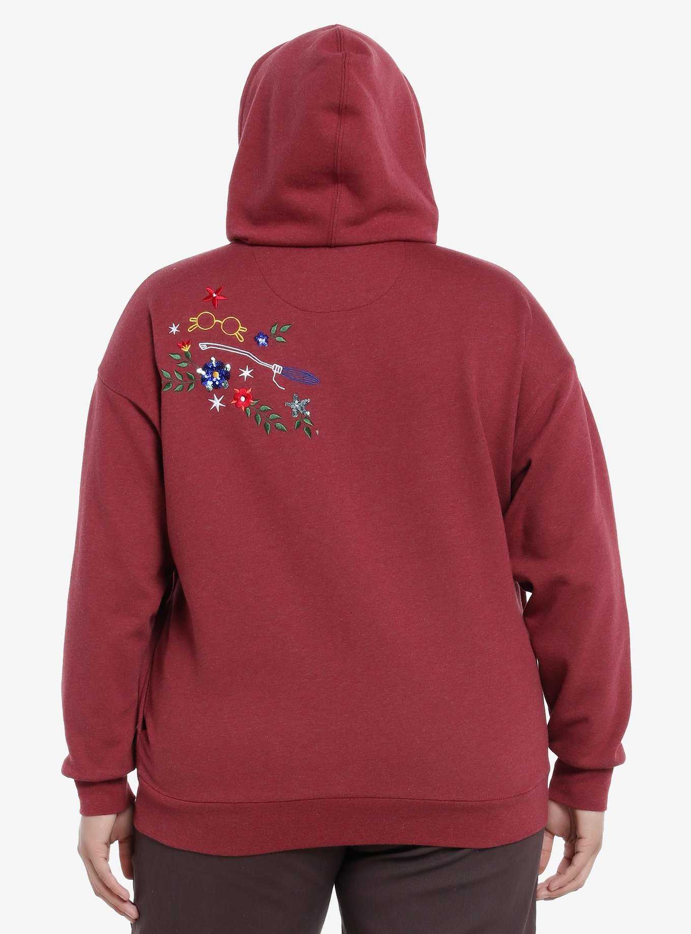 Her Universe Harry Potter Floral Icons Hoodie Plus Size Her Universe Exclusive, , hi-res