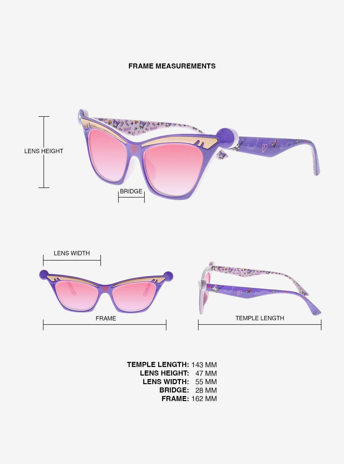 Sanrio Kuromi Blueberry Cat Eye Sunglasses, , alternate