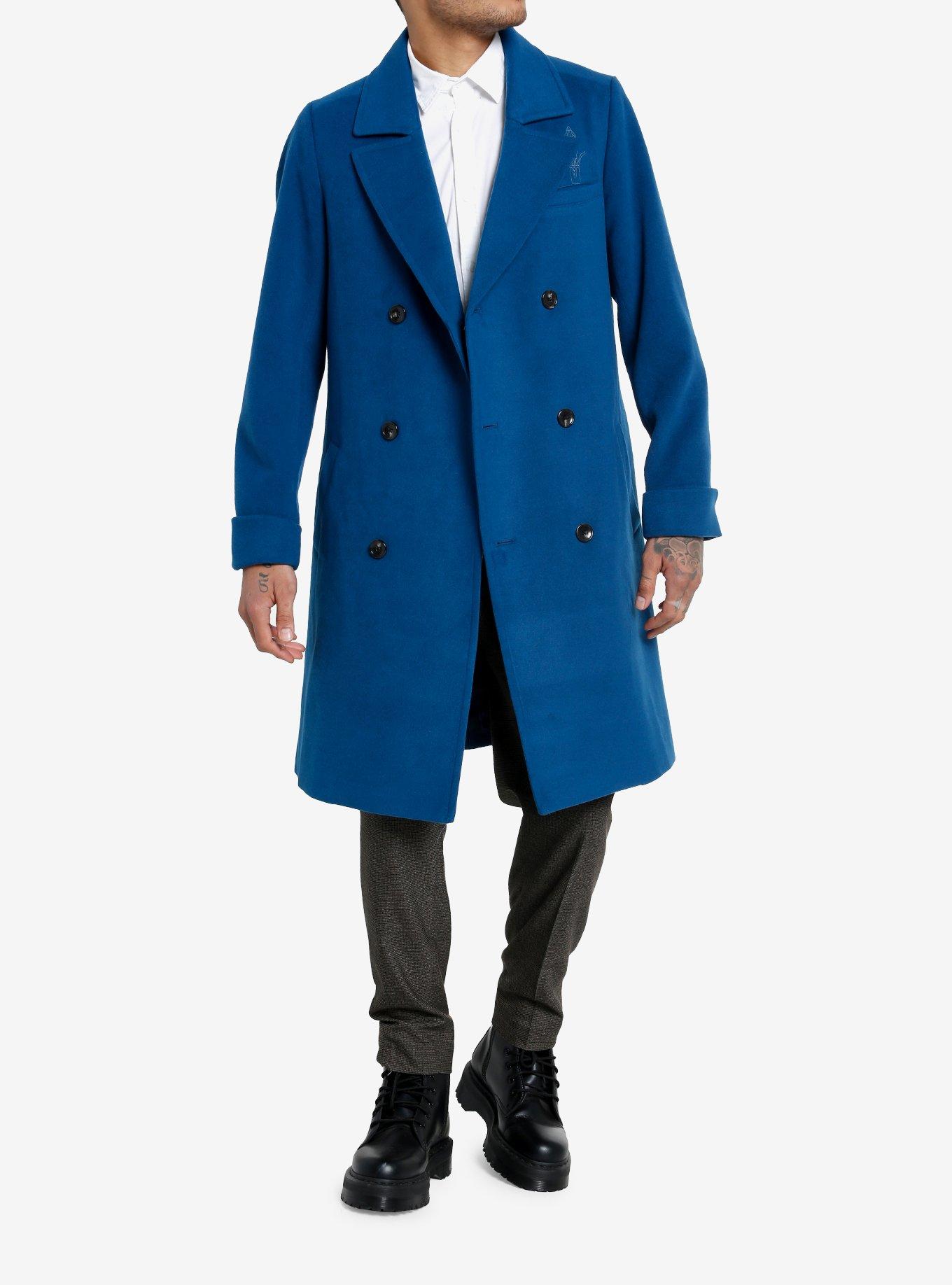 Doctor Who TARDIS Double-Breasted Coat, BLUE, alternate