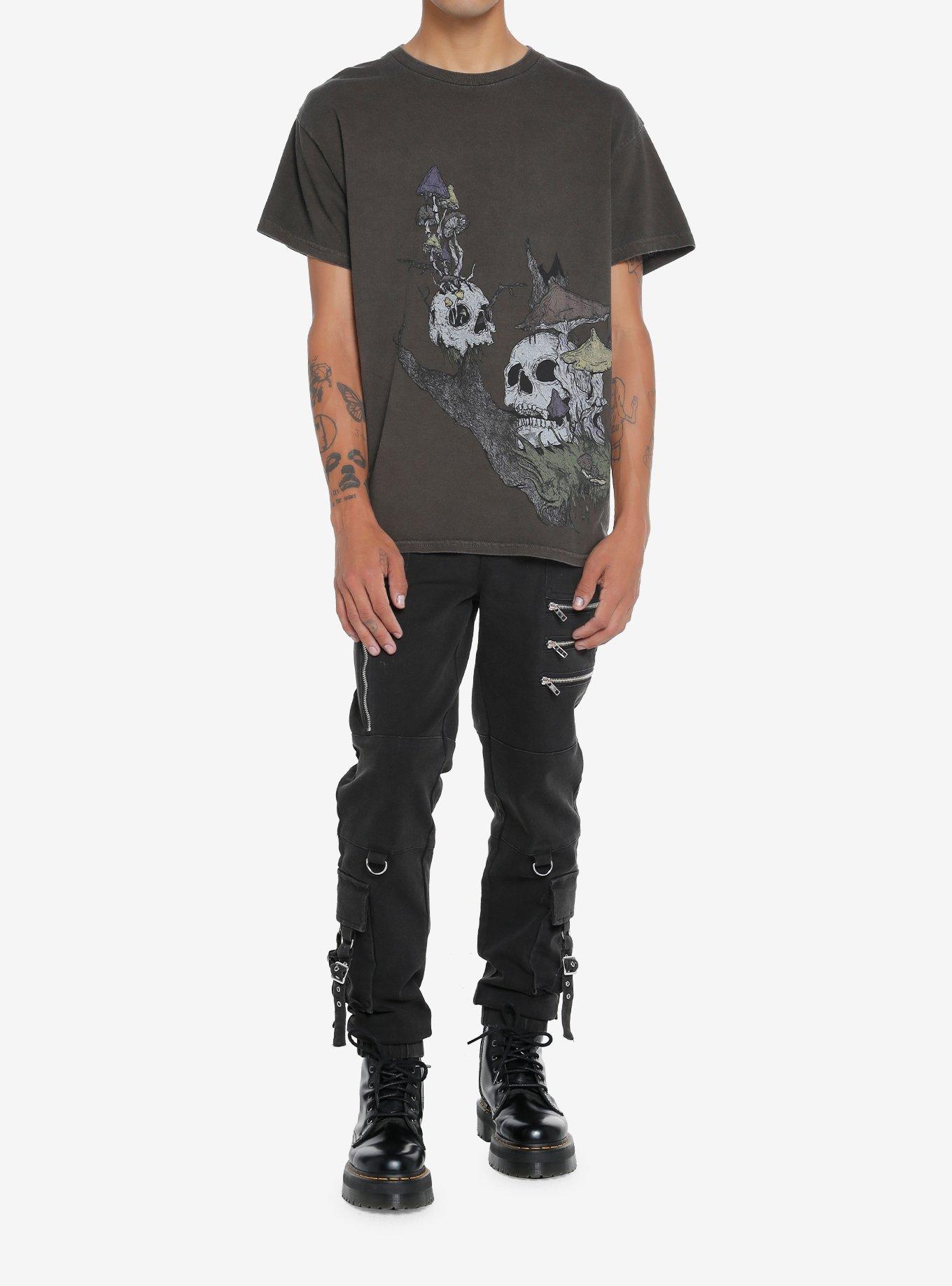 Mushroom Skull Double-Sided T-Shirt, MULTI, alternate