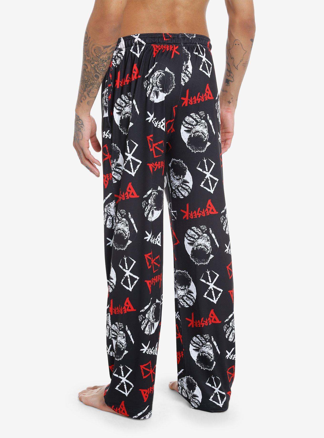 Berserk Icons Pajama Pants, BLACK, alternate