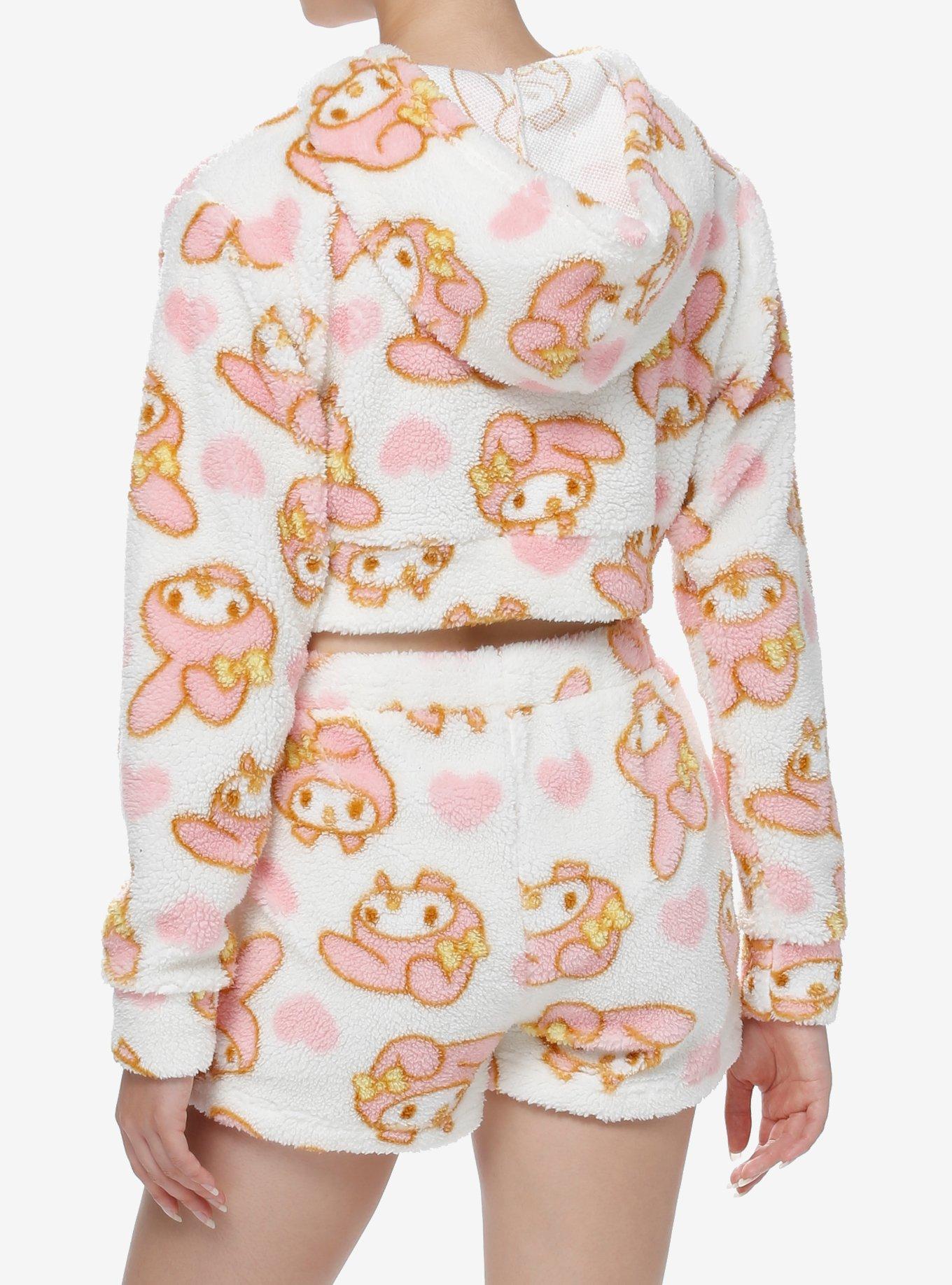 My Melody Allover Print Sherpa Girls Lounge Set, PINK, alternate