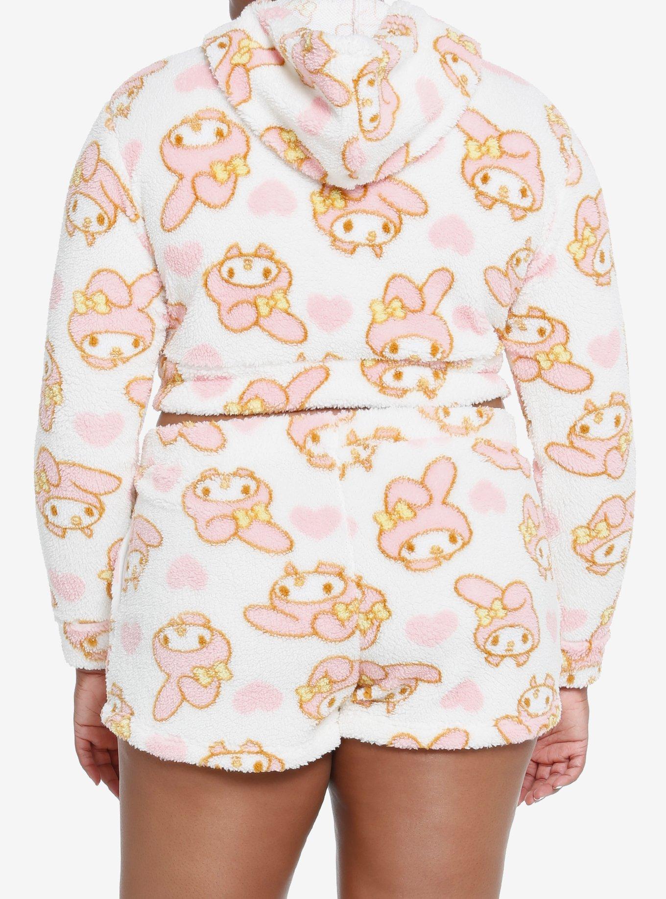 My Melody Allover Print Sherpa Girls Lounge Set Plus Size, PINK, alternate - view 3