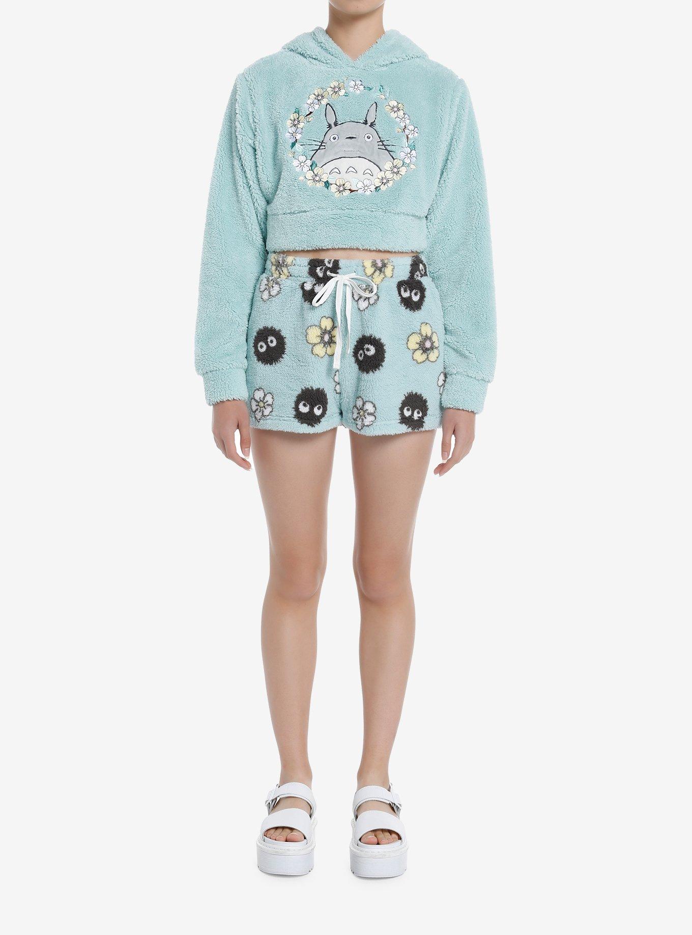 Studio Ghibli My Neighbor Totoro Floral Sherpa Girls Lounge Set, PINK, alternate