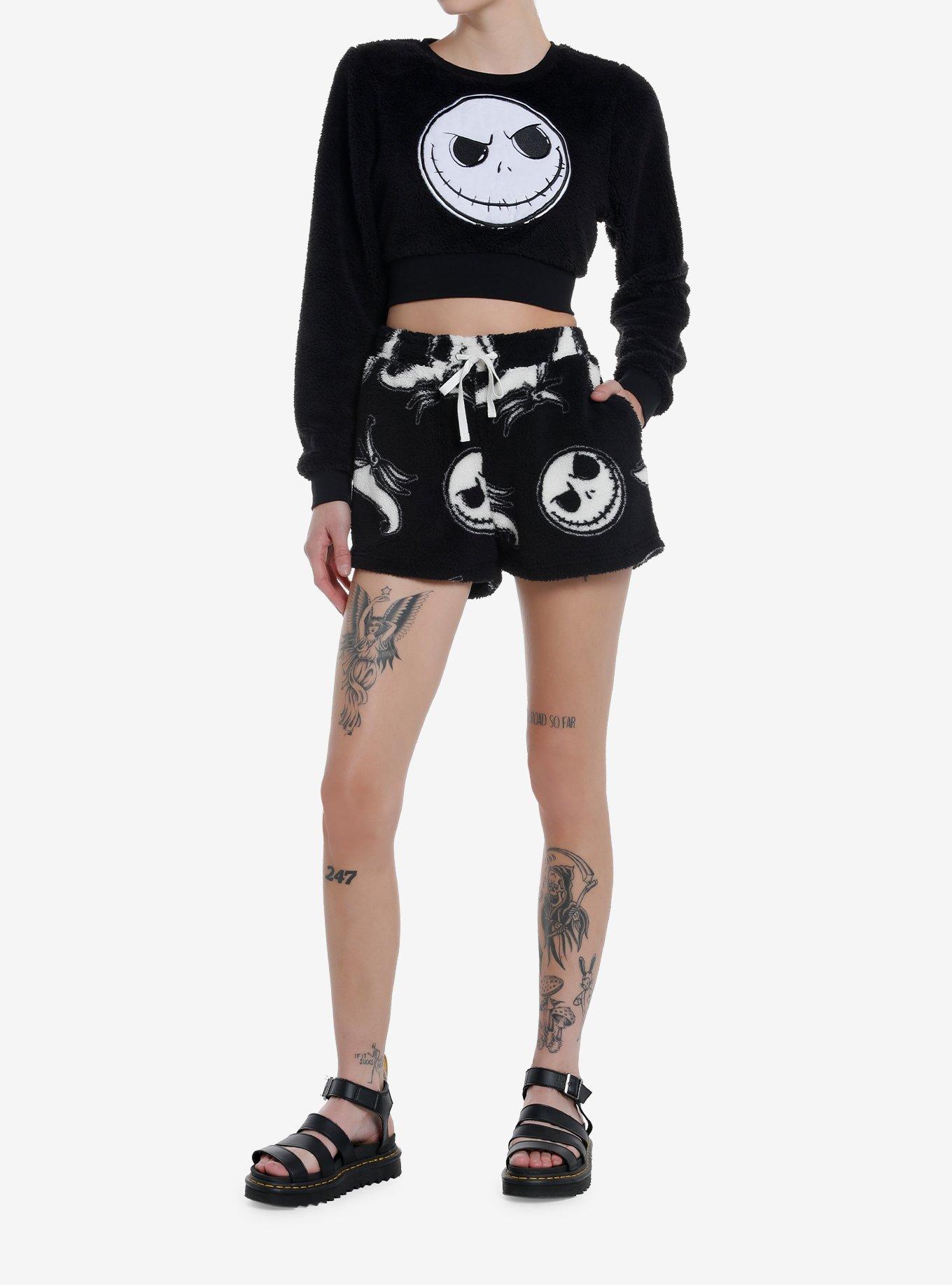 The Nightmare Before Christmas Jack & Zero Sherpa Girls Lounge Set, BLACK, alternate