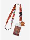 Harry Potter Hogwarts House Crests Allover Print Lanyard - BoxLunch Exclusive, , alternate