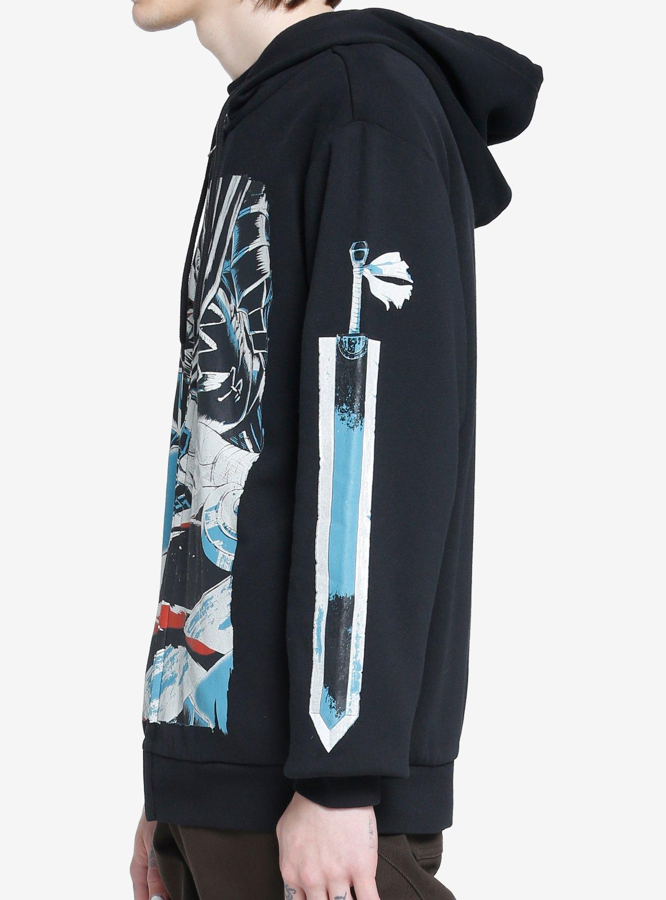 Berserk Guts Jumbo Print Hoodie, BLACK, alternate