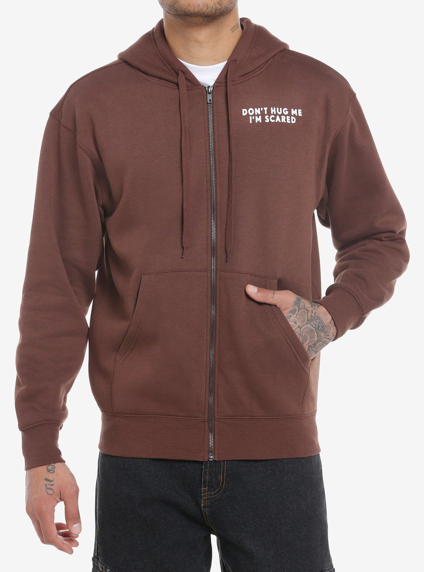 Don't Hug Me I'm Scared Friends With My Dad Hoodie, BROWN, alternate