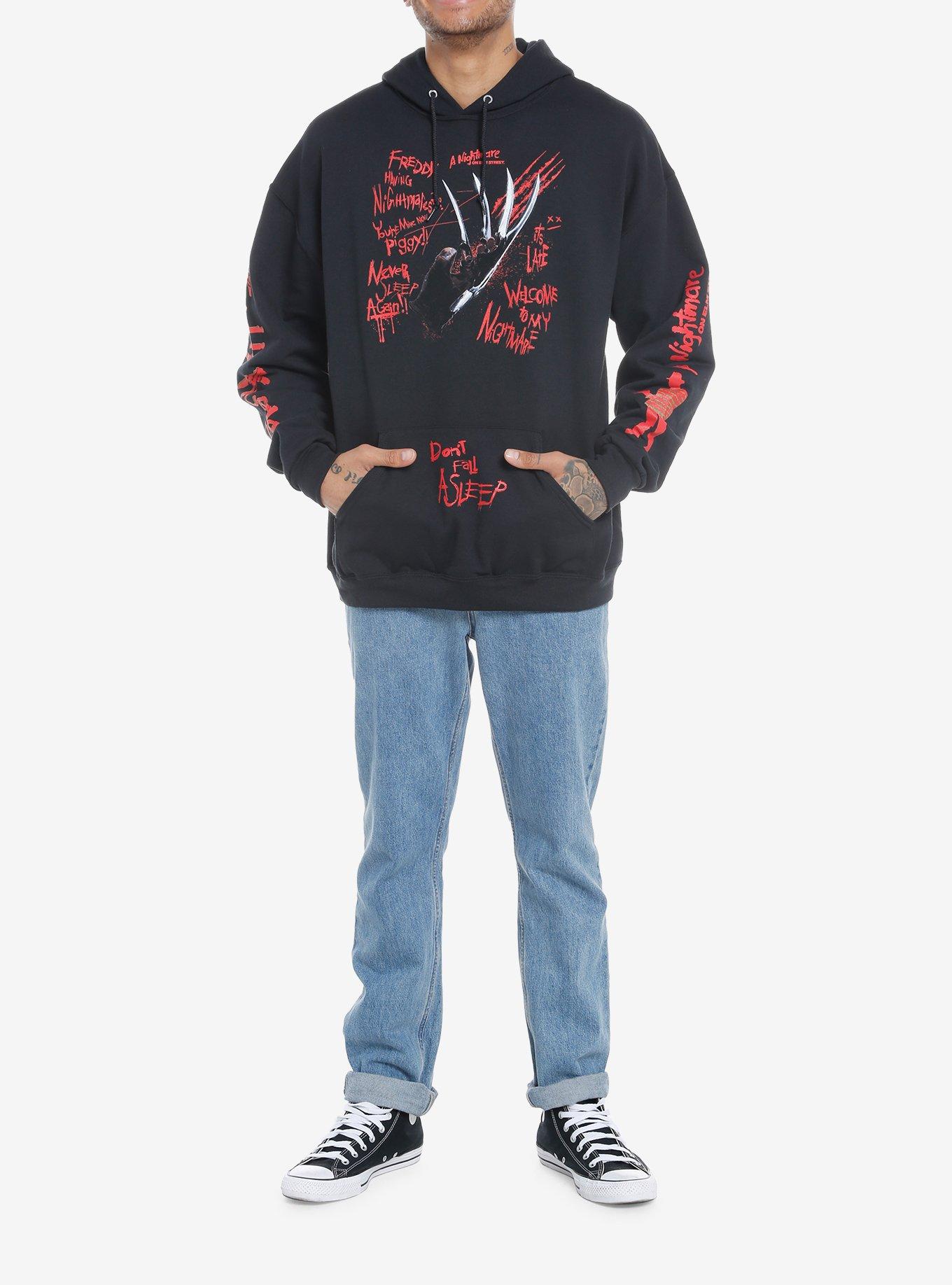 A Nightmare On Elm Street Freddy Quotes Hoodie, BLACK, alternate