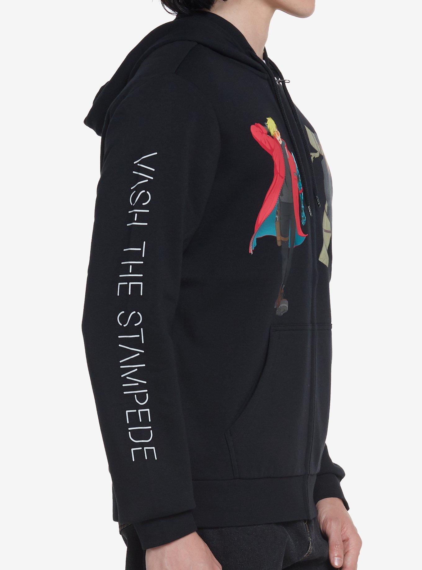 Trigun Vash & Wolfwood Hoodie, BLACK, alternate