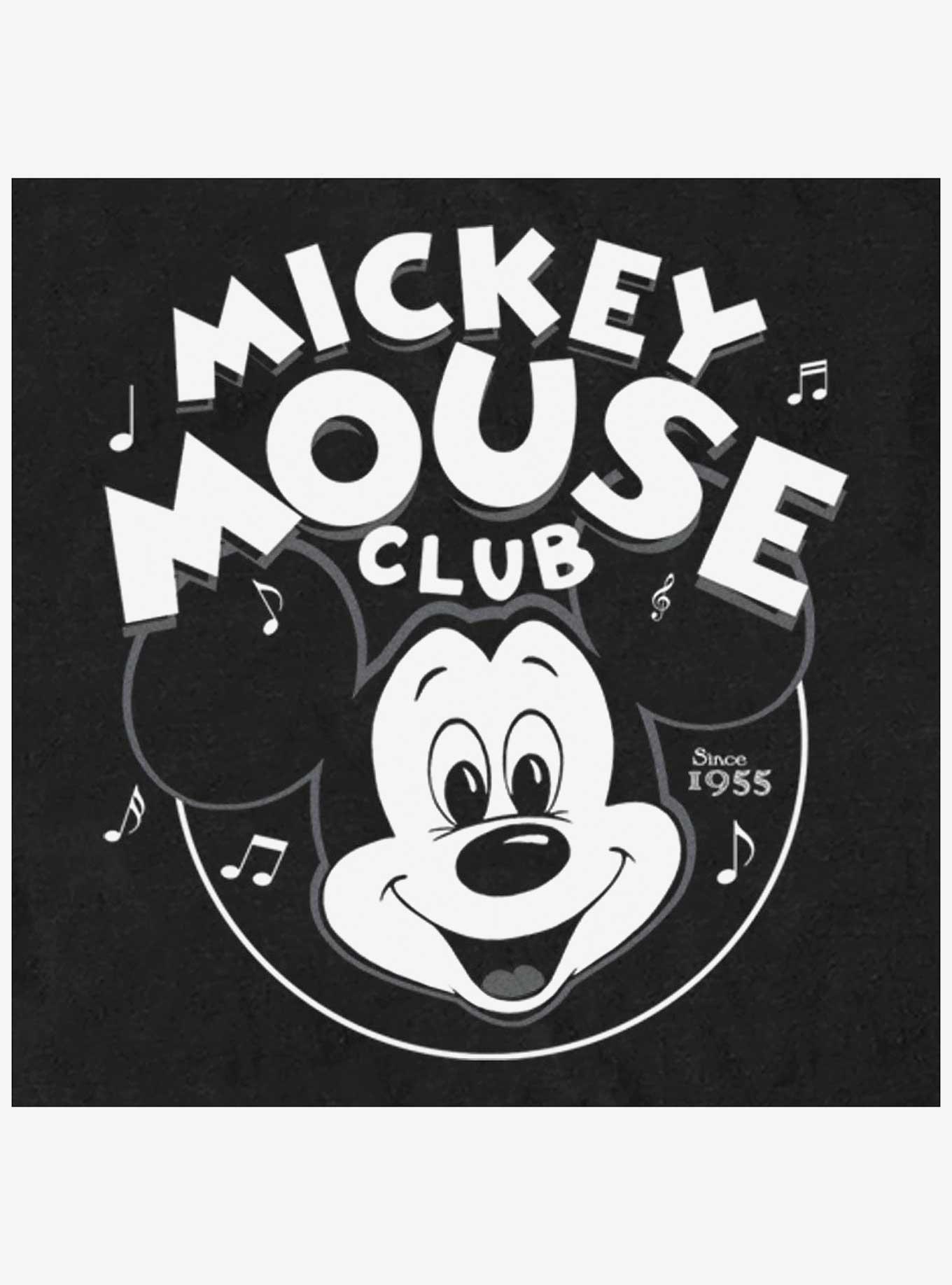 Disney100 Mickey Mouse Club Womens Slouchy Sweatshirt, BLACK, alternate