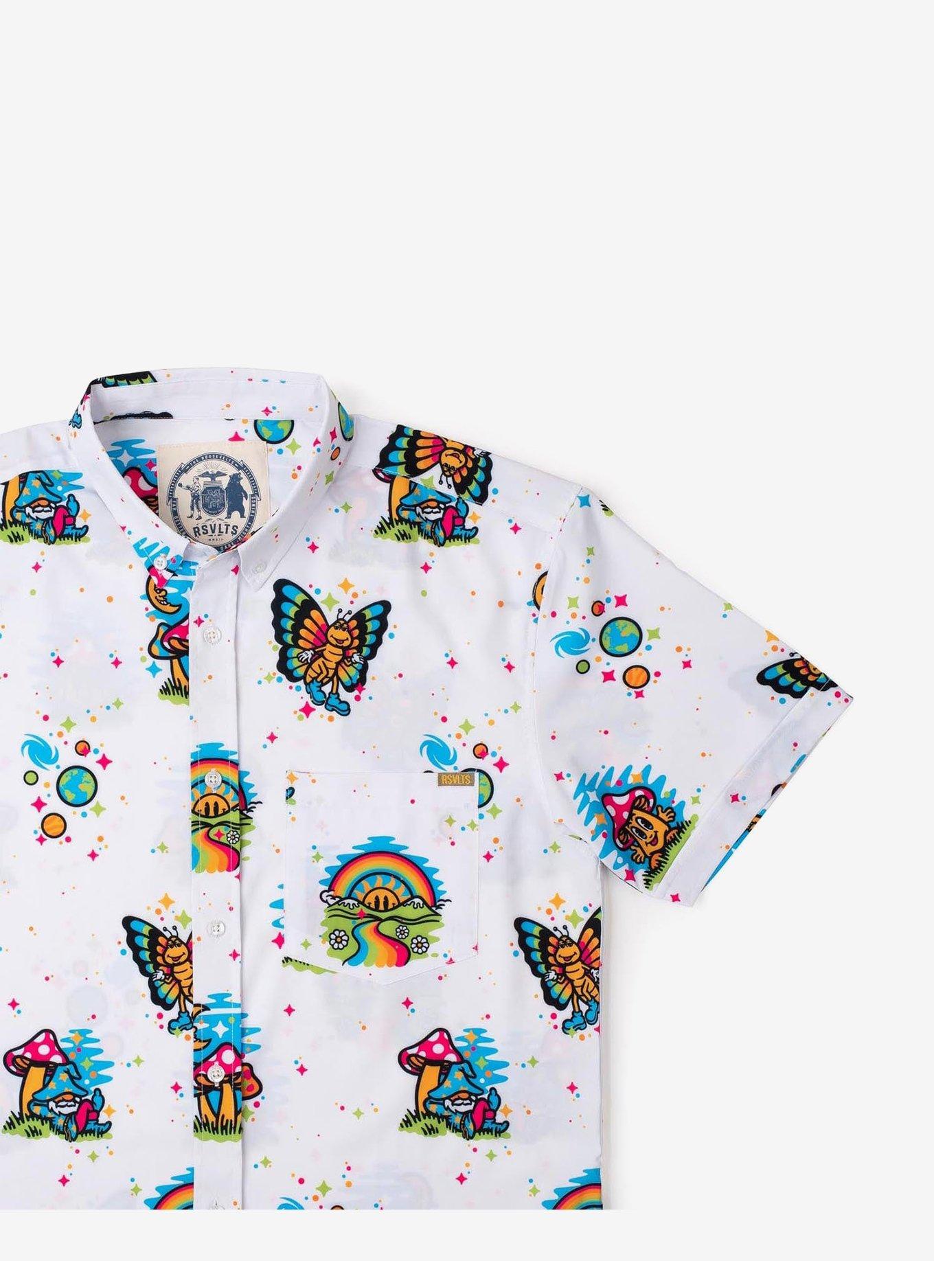 RSVLTS "Have A Good Trip" Button-Up Shirt, BRIGHT WHITE, alternate