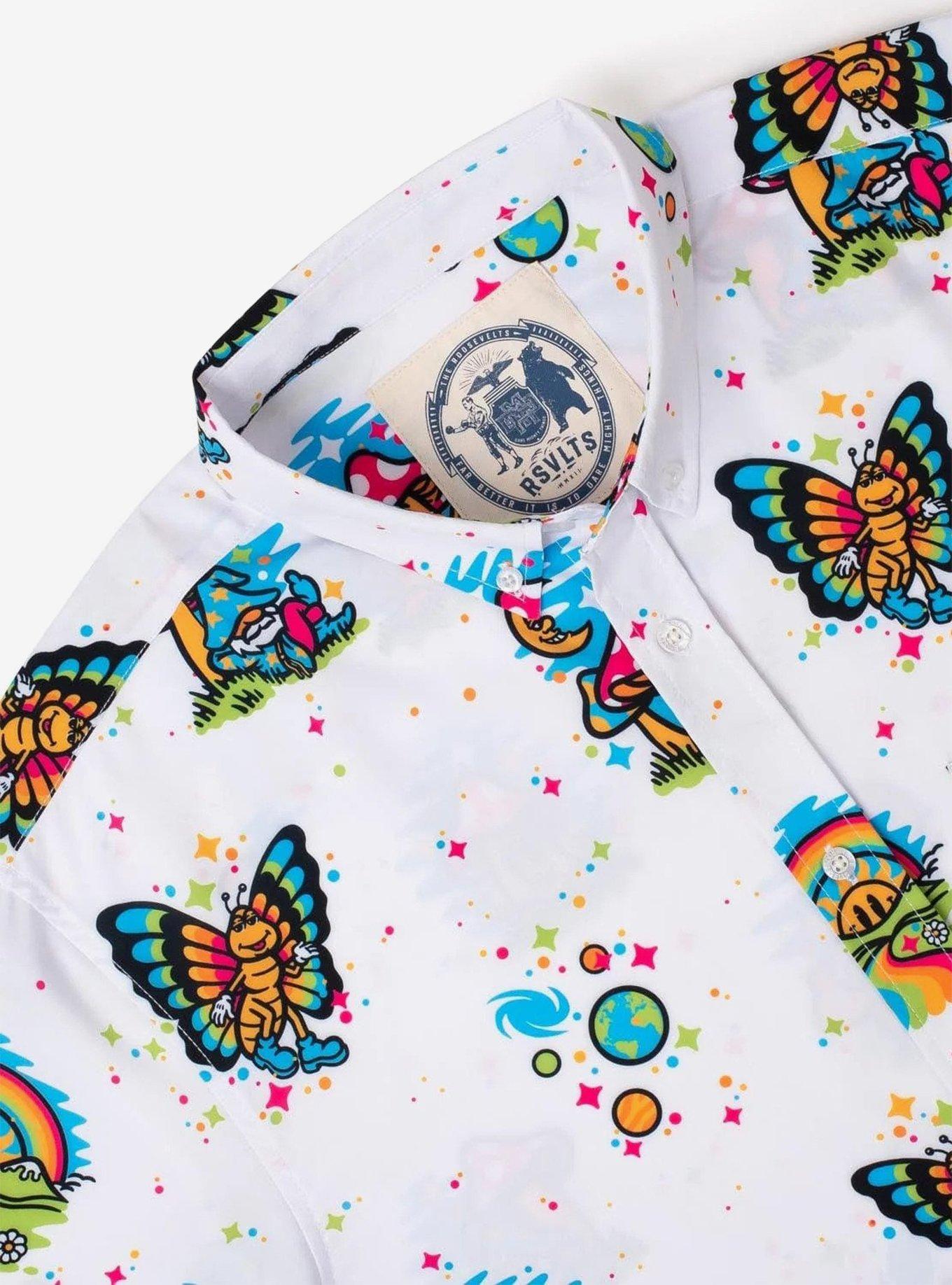 RSVLTS "Have A Good Trip" Button-Up Shirt, BRIGHT WHITE, alternate