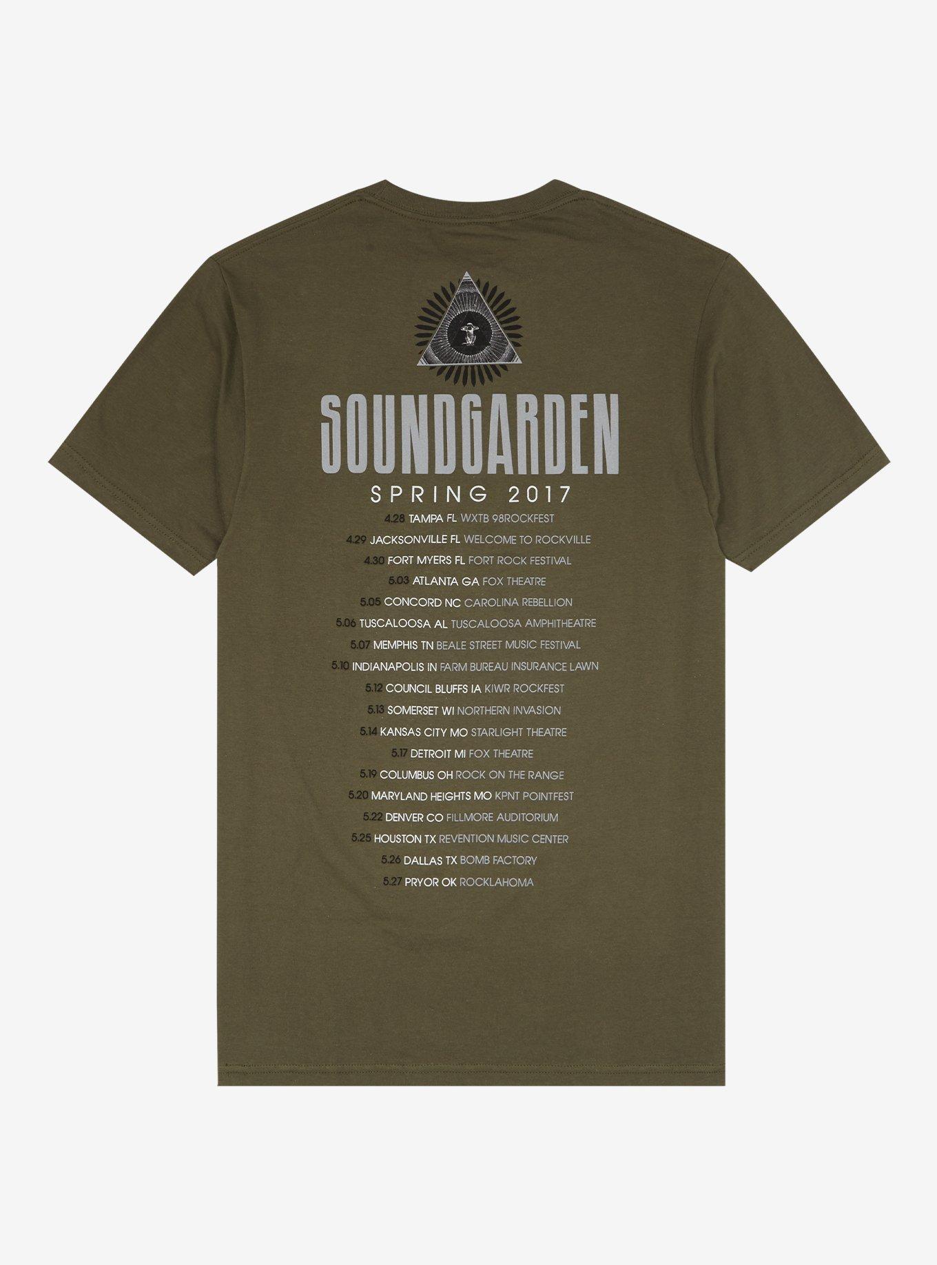 Soundgarden Speak No Evil Boyfriend Fit Girls T-Shirt, MILITARY GREEN, alternate