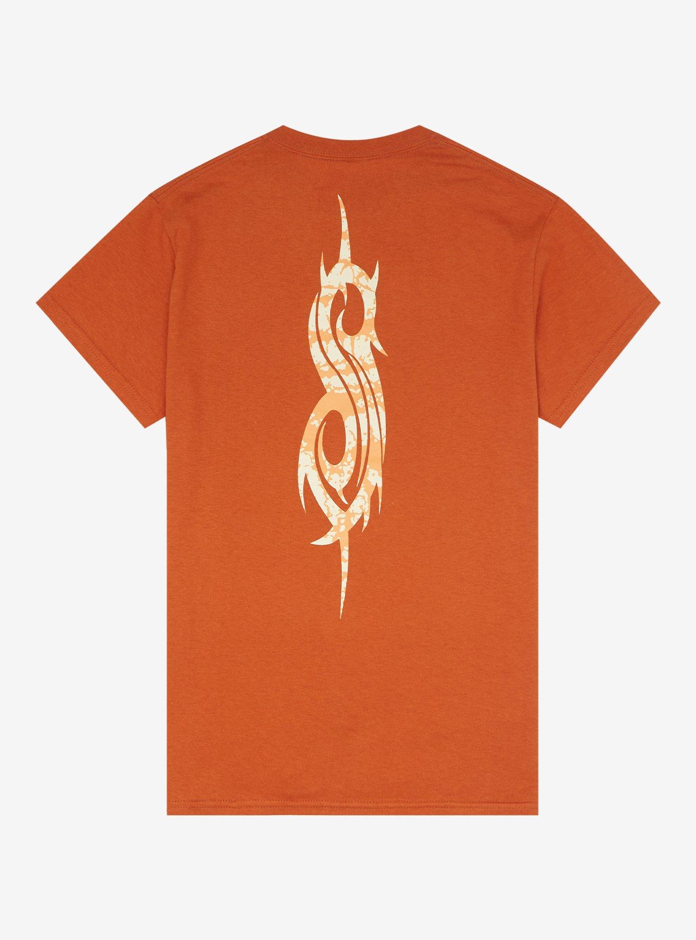 Slipknot Mask Orange Boyfriend Fit Girls T-Shirt, ORANGE, alternate