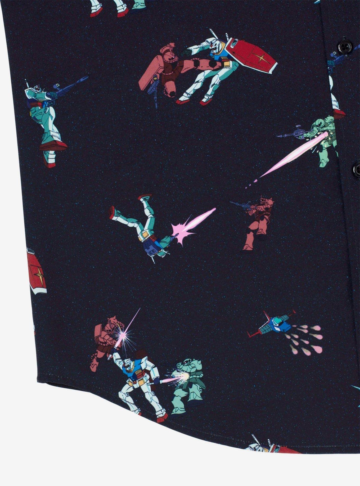 RSVLTS Gundam "Amuro vs. Char" Button-Up Shirt, BLACK, alternate