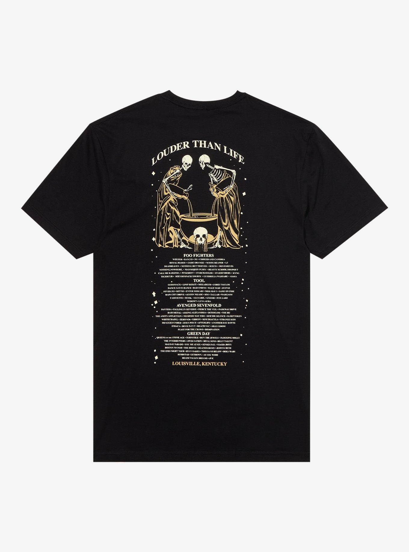 Louder Than Life 2023 Festival Lineup Boyfriend Fit Girls T-Shirt, BLACK, alternate