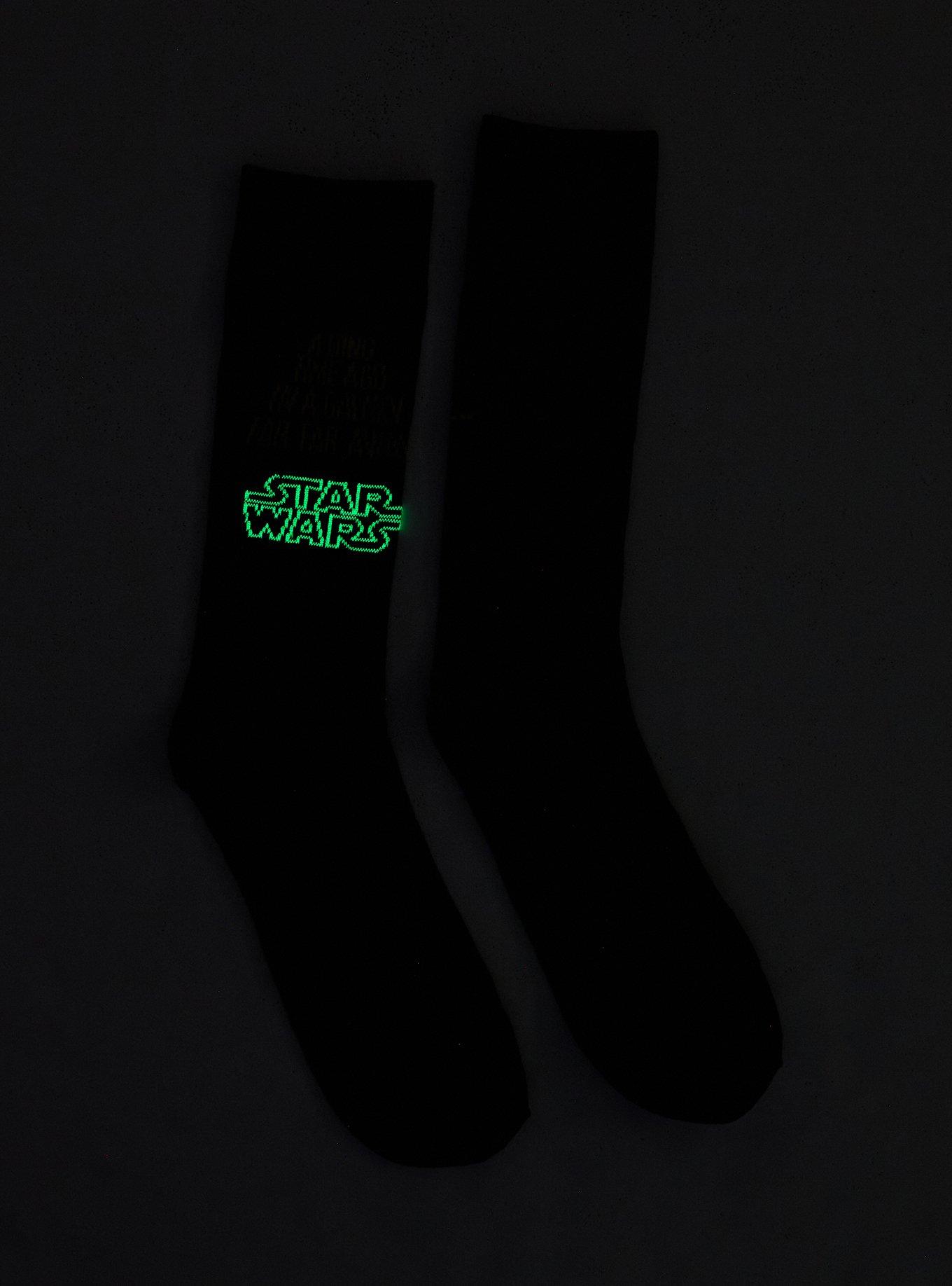 Star Wars Opening Credits Glow-in-the-Dark Crew Socks, , hi-res