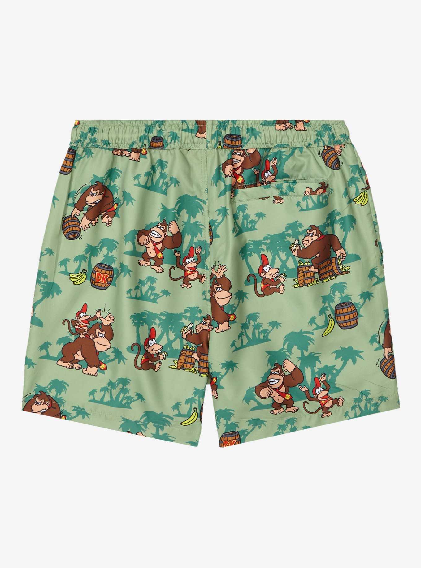 OppoSuits Nintendo Donkey Kong & Diddy Kong Allover Print Shorts, , hi-res