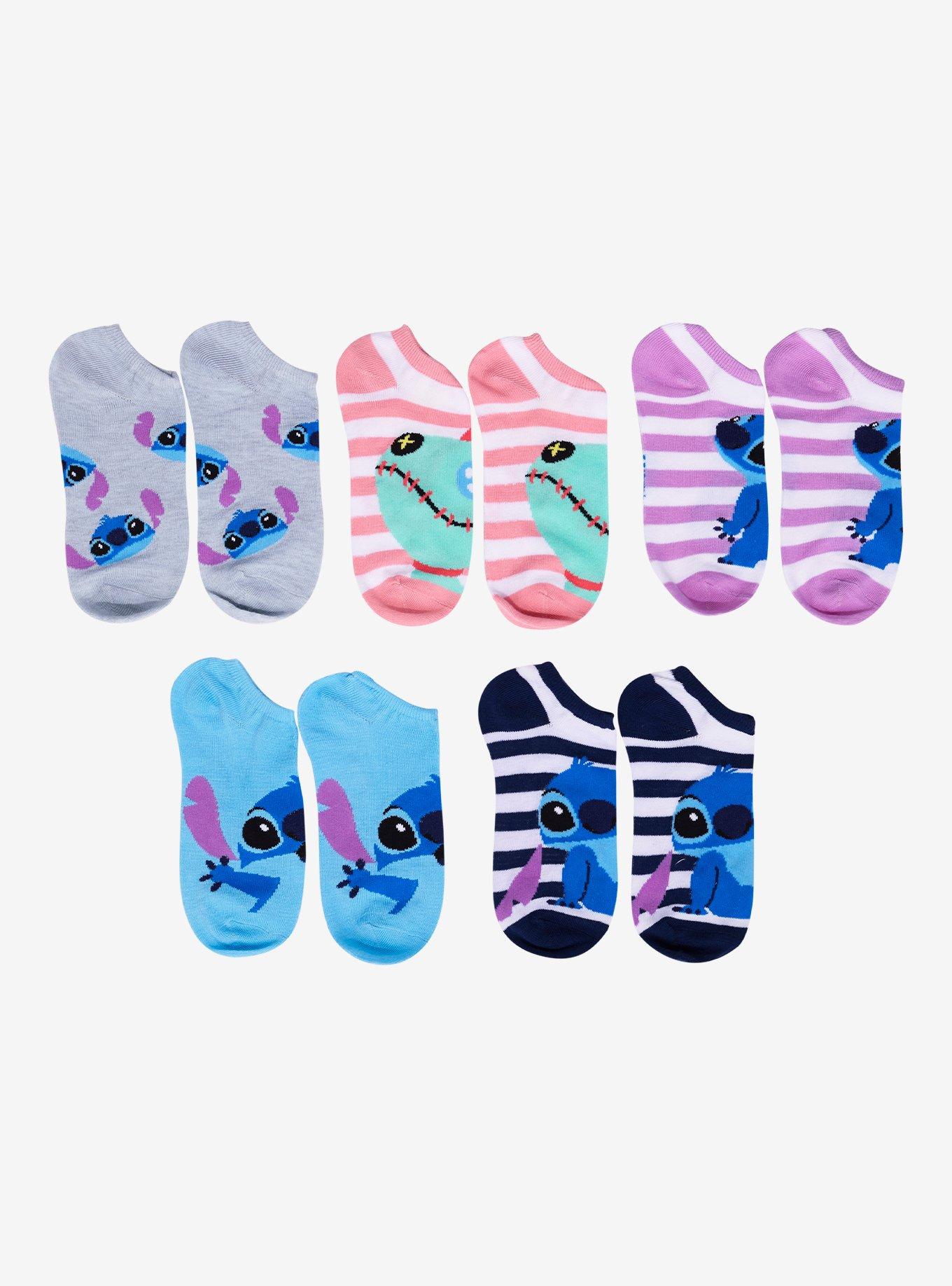 Disney Lilo & Stitch Striped Stitch Portrait Sock Set, , alternate