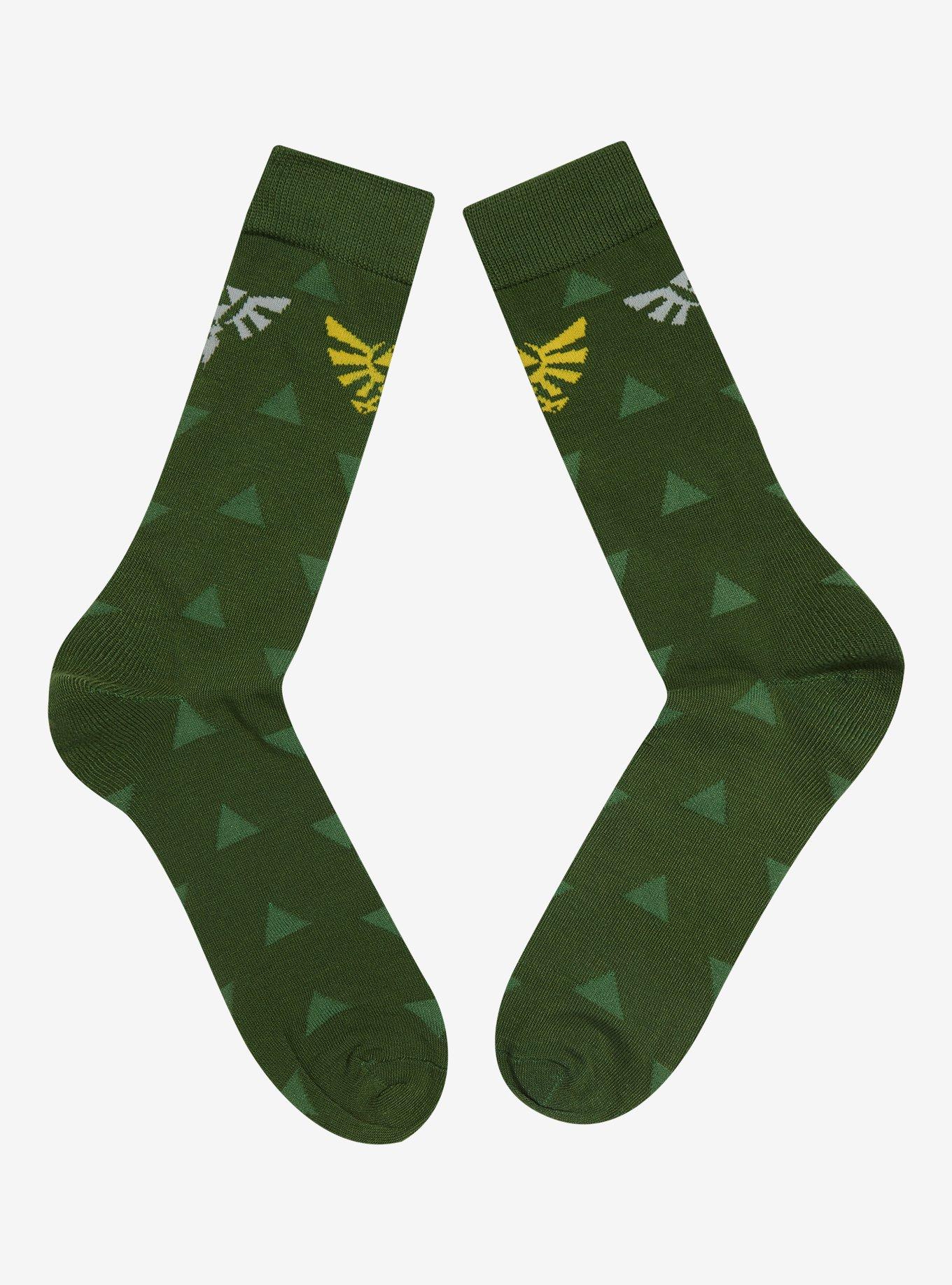 Nintendo The Legend of Zelda Triforce Crew Socks , , alternate