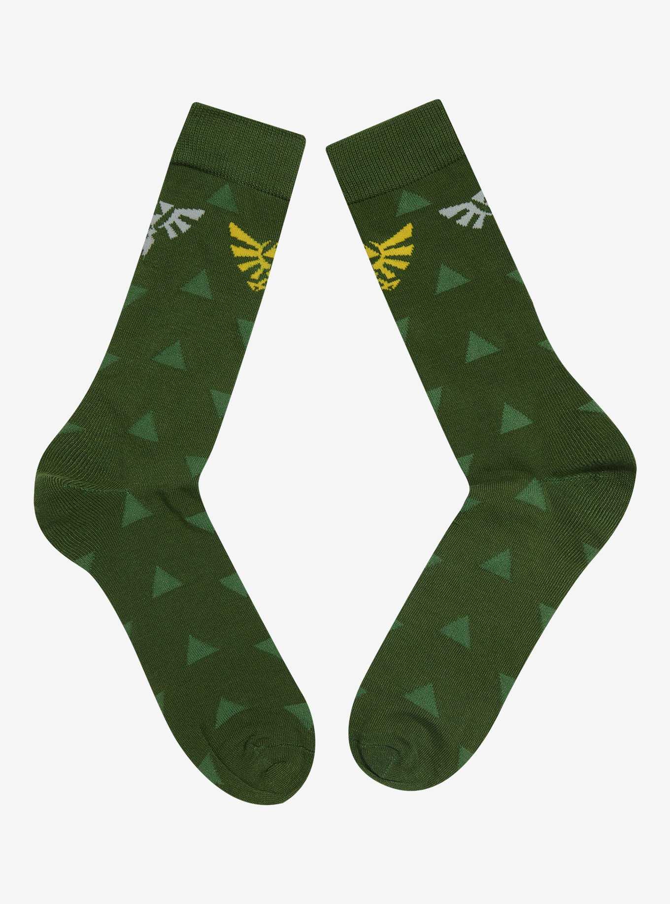 Nintendo The Legend of Zelda Triforce Crew Socks , , hi-res