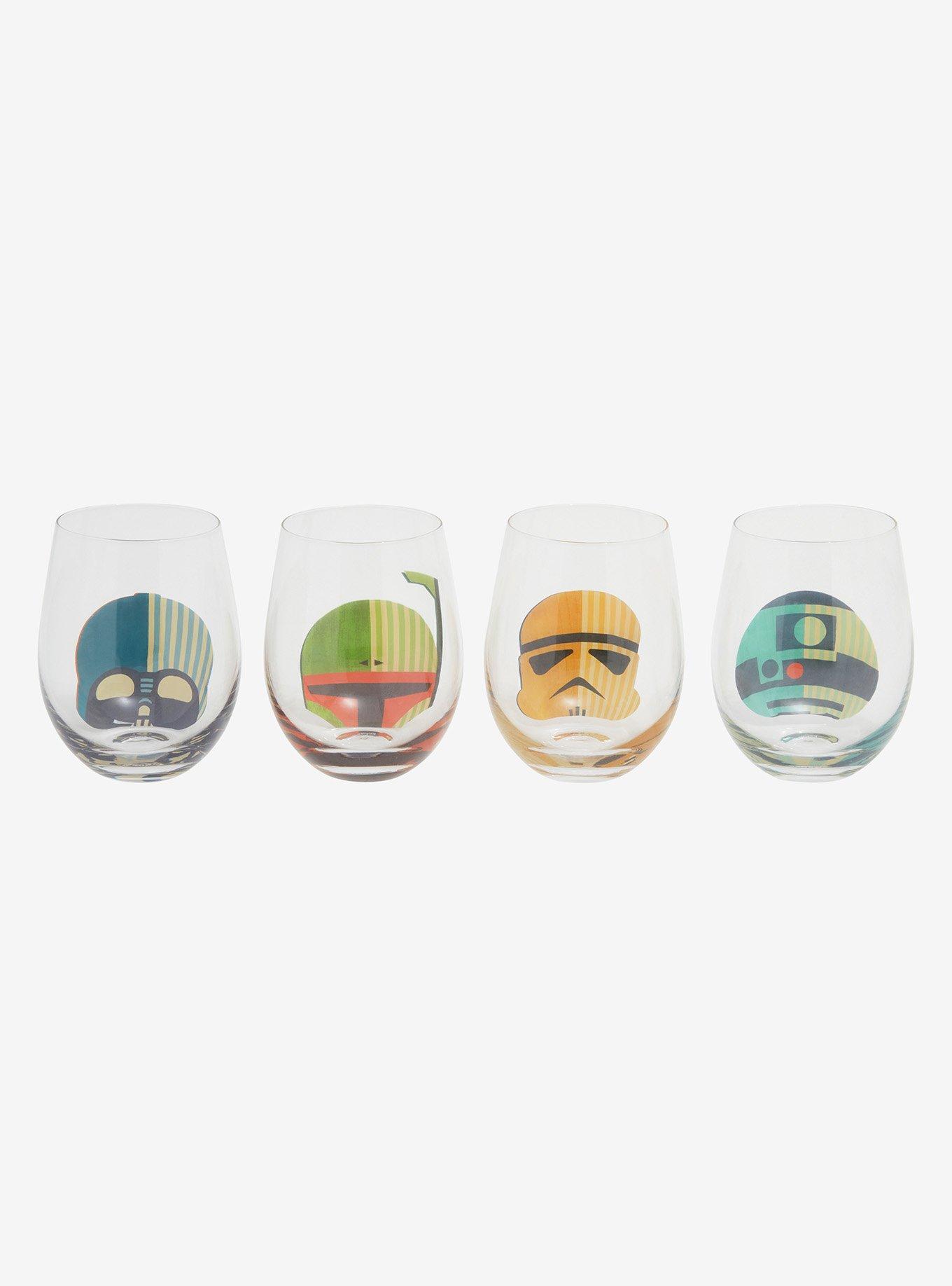 JoyJolt Star Wars Helmets Wine Glass Set, , alternate
