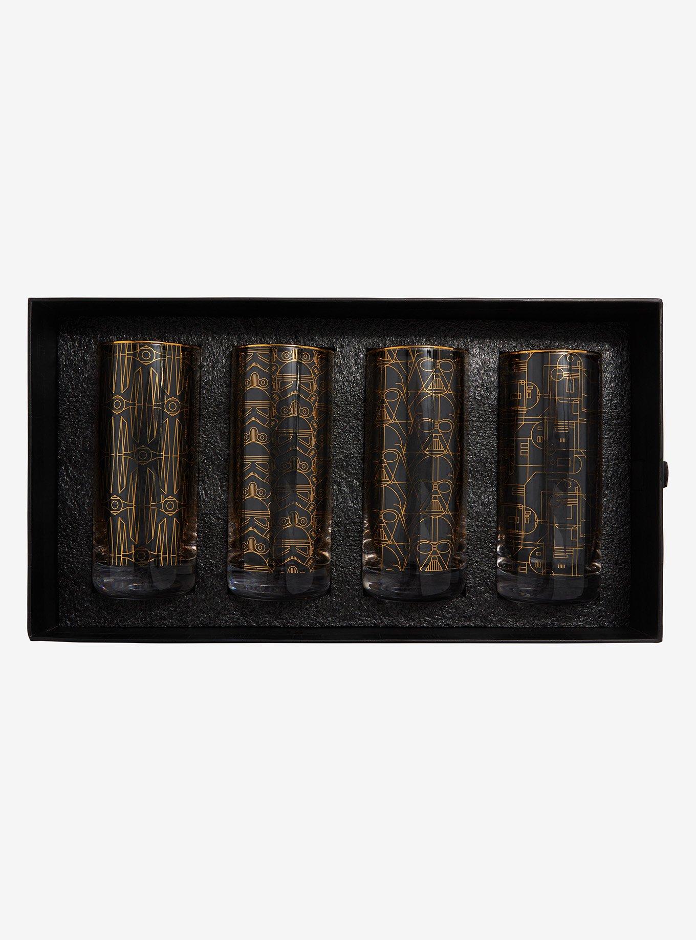 JoyJolt Star Wars Gold Icons Tall Glass Set, , alternate