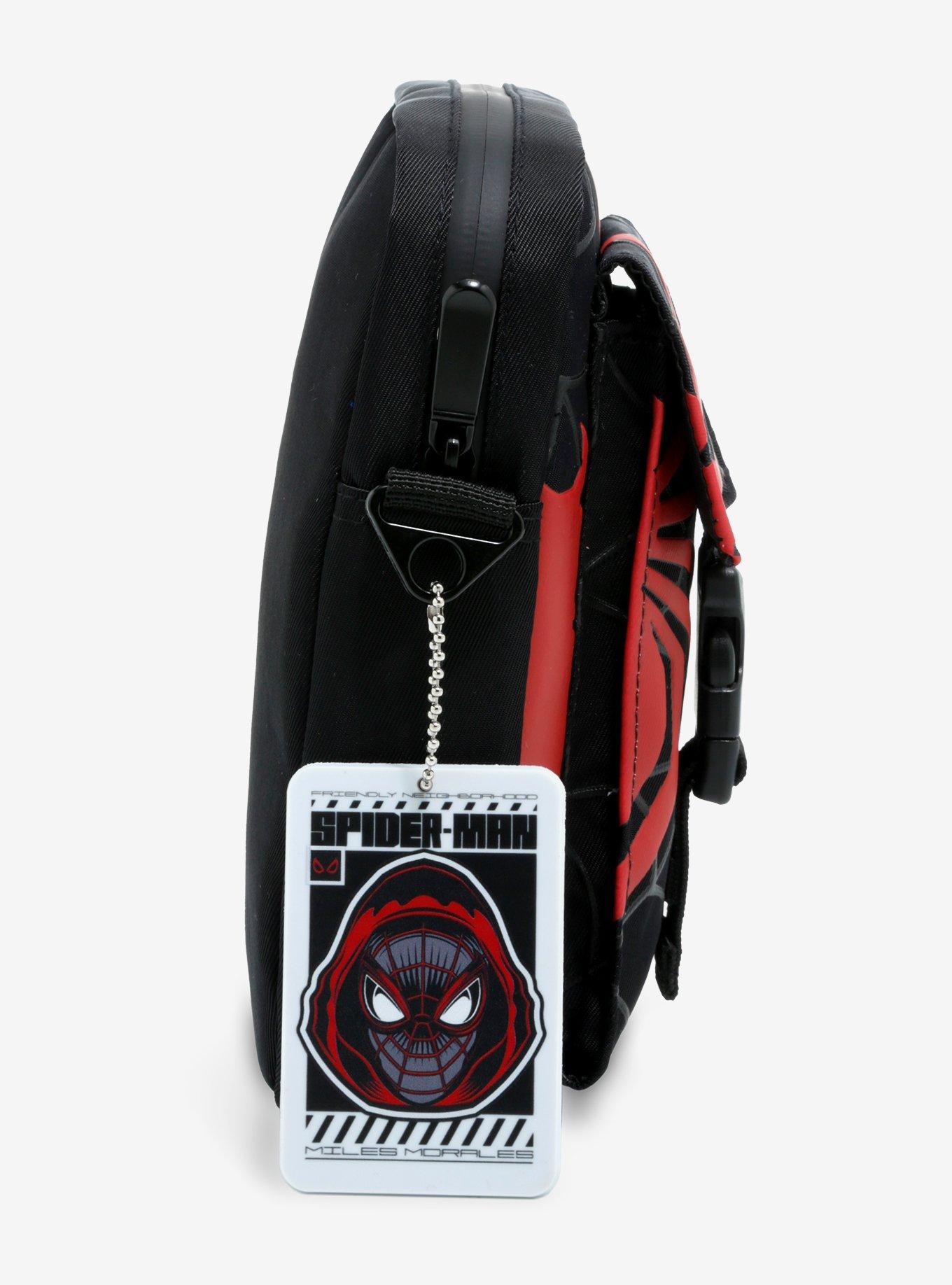 Marvel Spider-Man Miles Morales Black and Red Crossbody Bag - BoxLunch Exclusive, , alternate