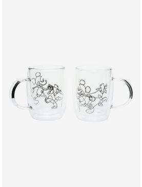 Disney Mickey Mouse & Pluto Doodle Glass Mug Set, , hi-res