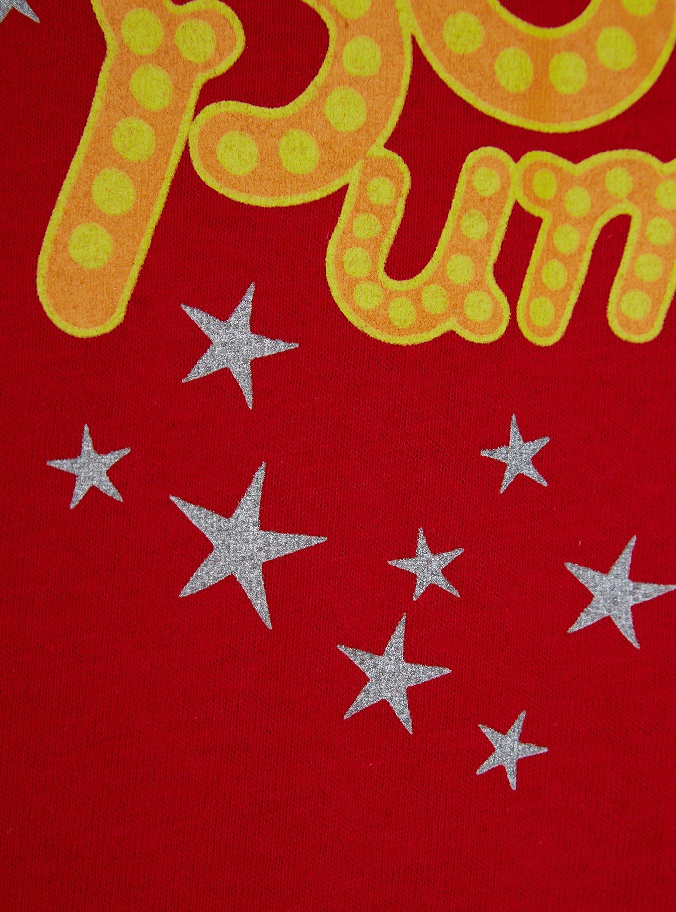 The Smashing Pumpkins Silver Stars Logo Boyfriend Fit Girls T-Shirt, RED, alternate