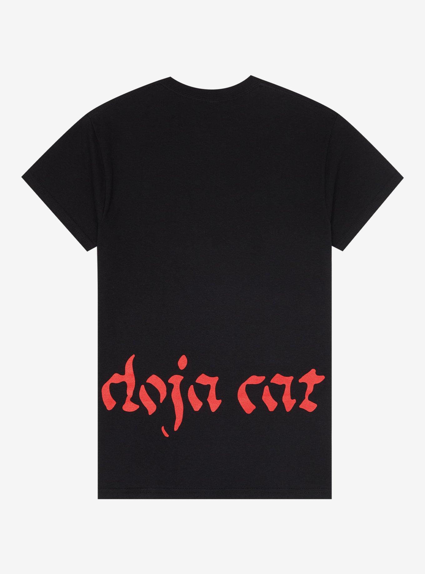 Doja Cat Red Portrait Girls T-Shirt, BLACK, alternate