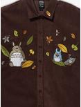 Studio Ghibli My Neighbor Totoro Forest Embroidered Plus Size Overshirt - BoxLunch Exclusive, BROWN, alternate