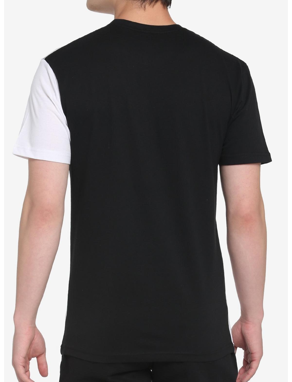 Black & White Patchwork T-Shirt, BLACK, alternate