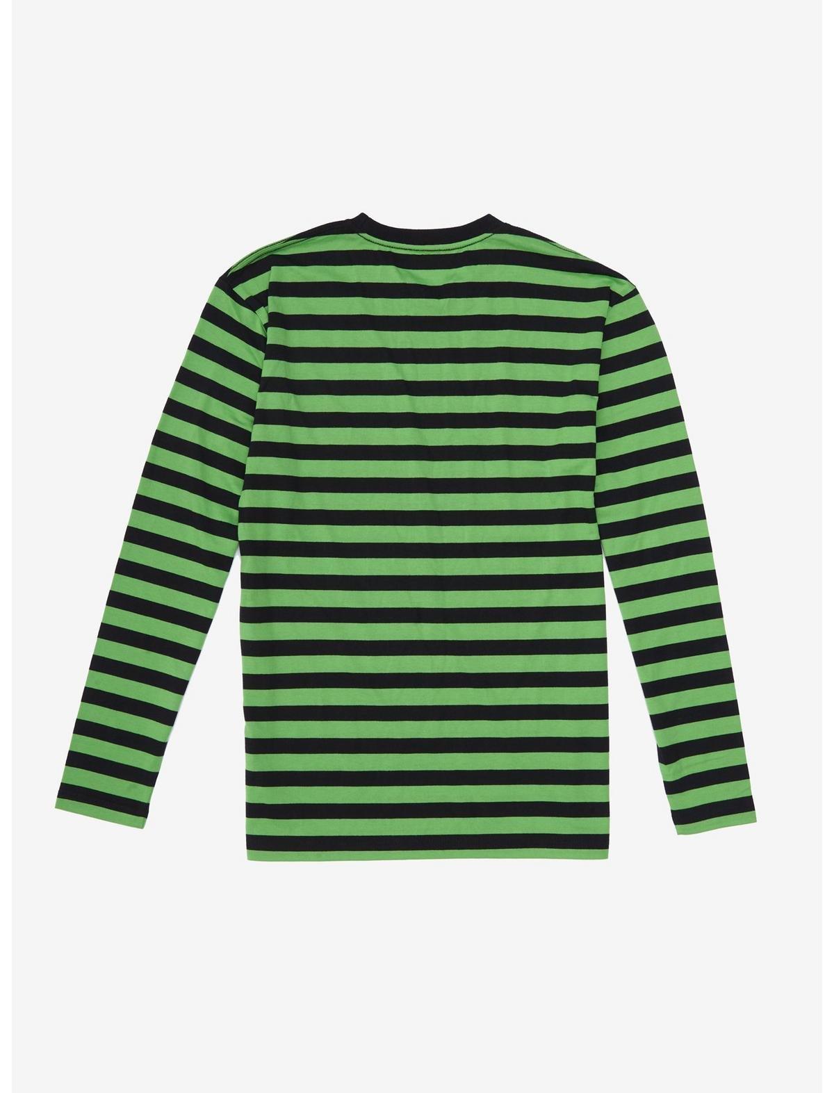 Green & Black Stripe Long-Sleeve T-Shirt, BLACK  GREEN, alternate