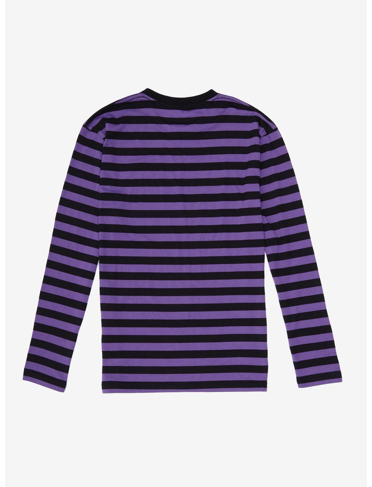 Purple & Black Stripe Long-Sleeve T-Shirt, PURPLE  BLACK, alternate
