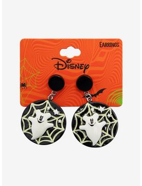 Disney Mickey Mouse Ghost Spiderweb Glow-in-the-Dark Earrings - BoxLunch Exclusive, , hi-res