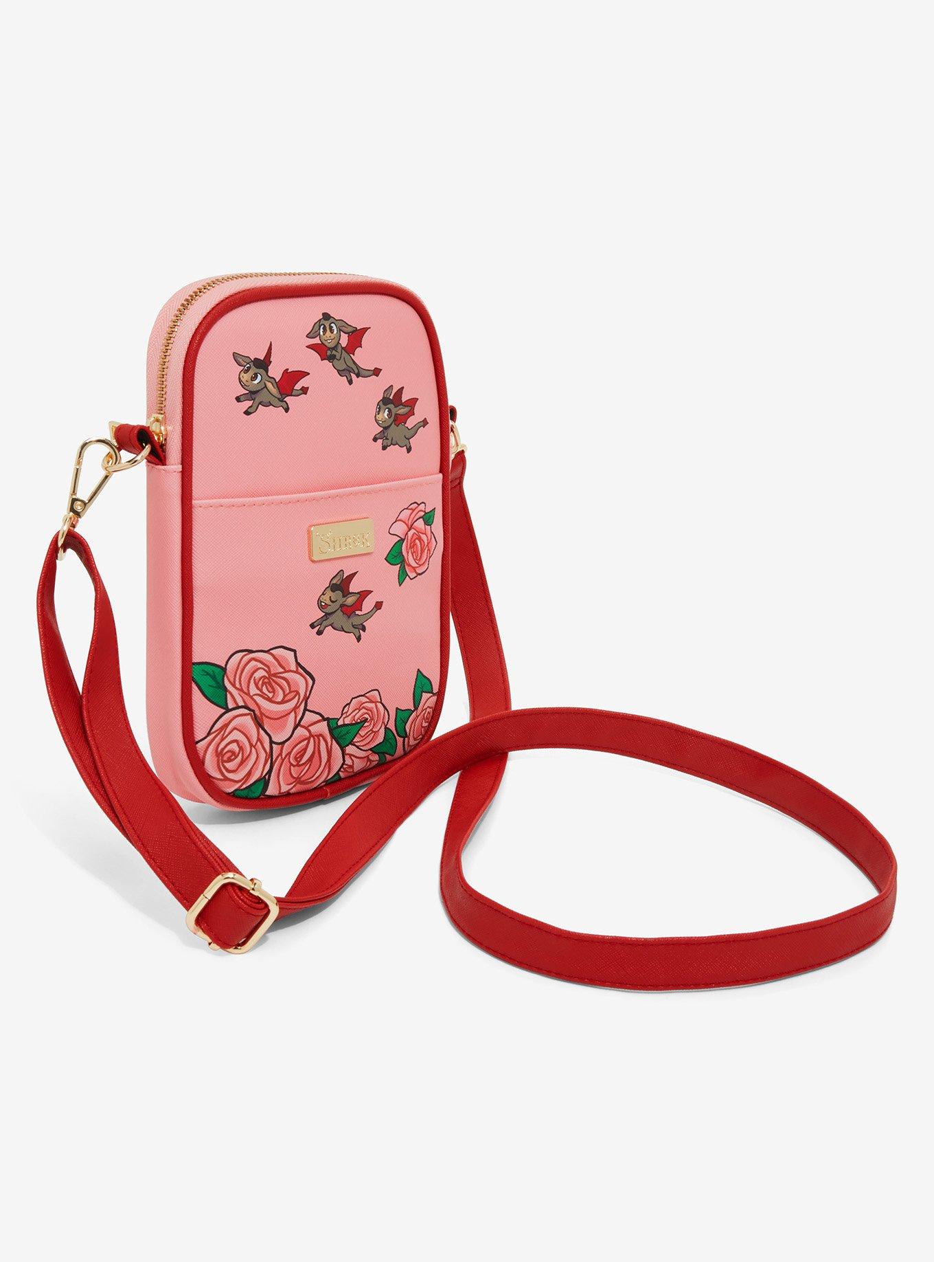 Shrek Donkey & Dragon Floral Crossbody Bag - BoxLunch Exclusive, , alternate